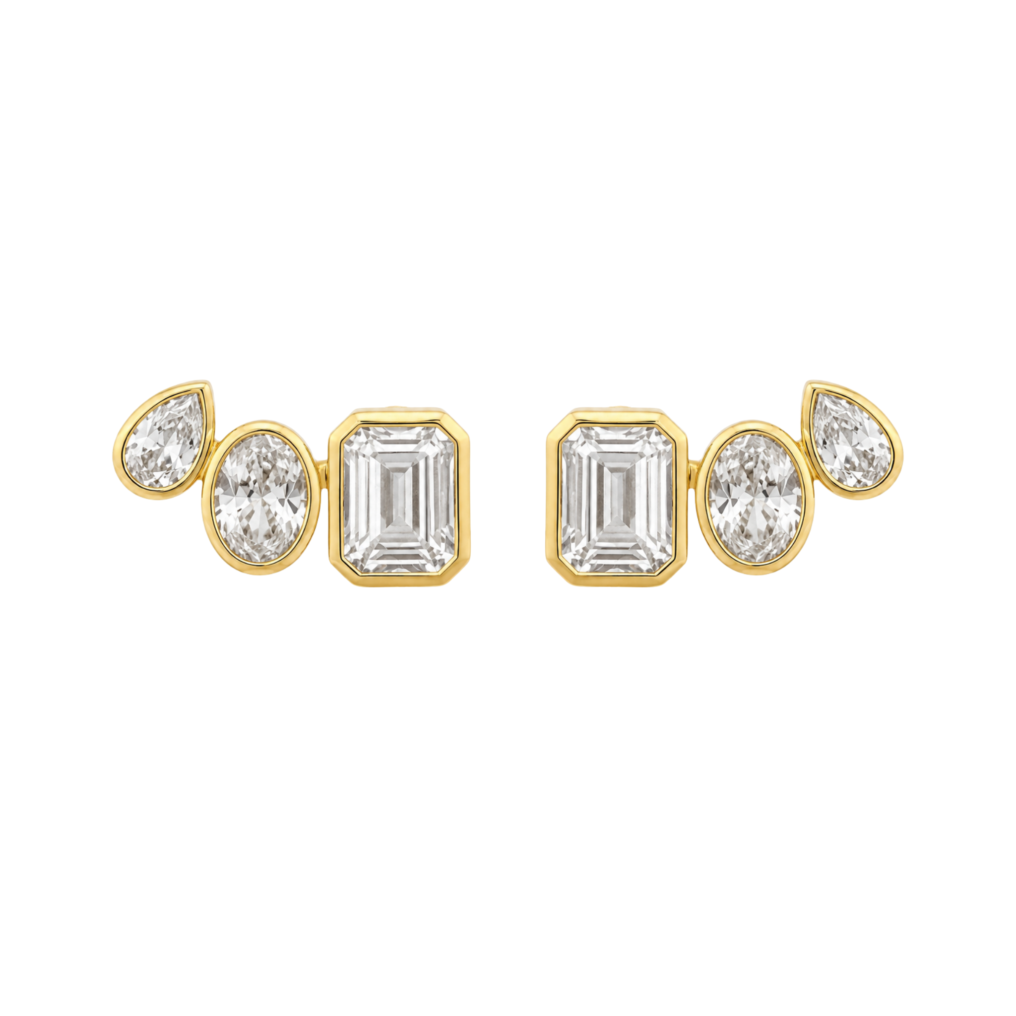 Triple-Cut Climber Earrings