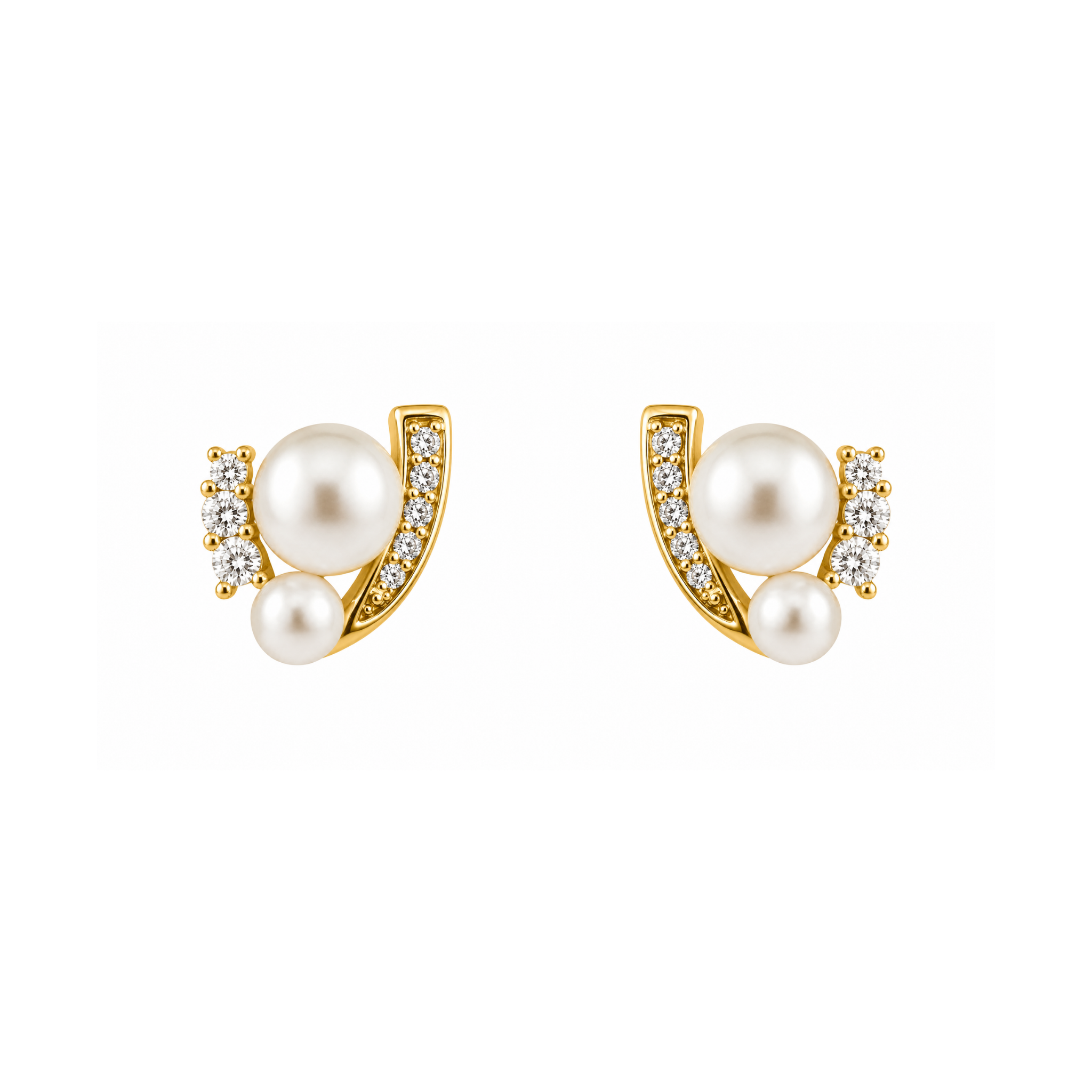 V Pearl Earrings