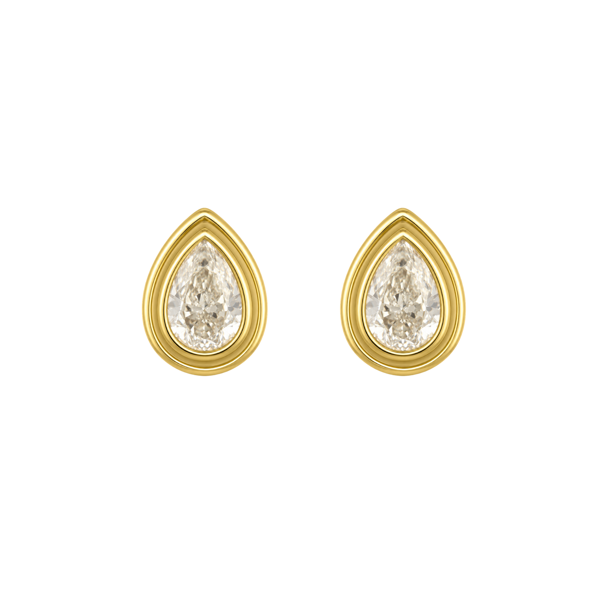 Solid outline pear stud