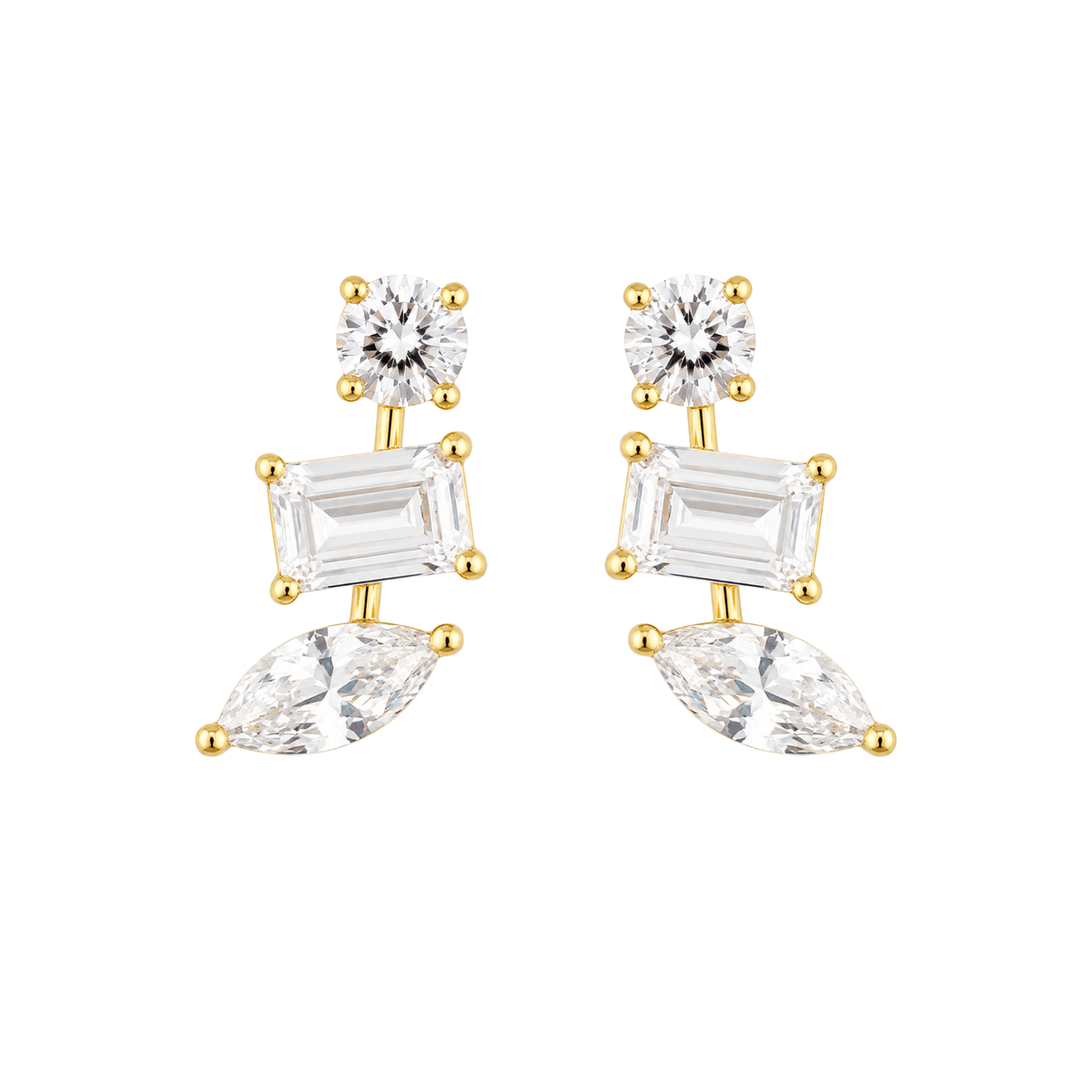 Mixed-Cut Marquise Drops