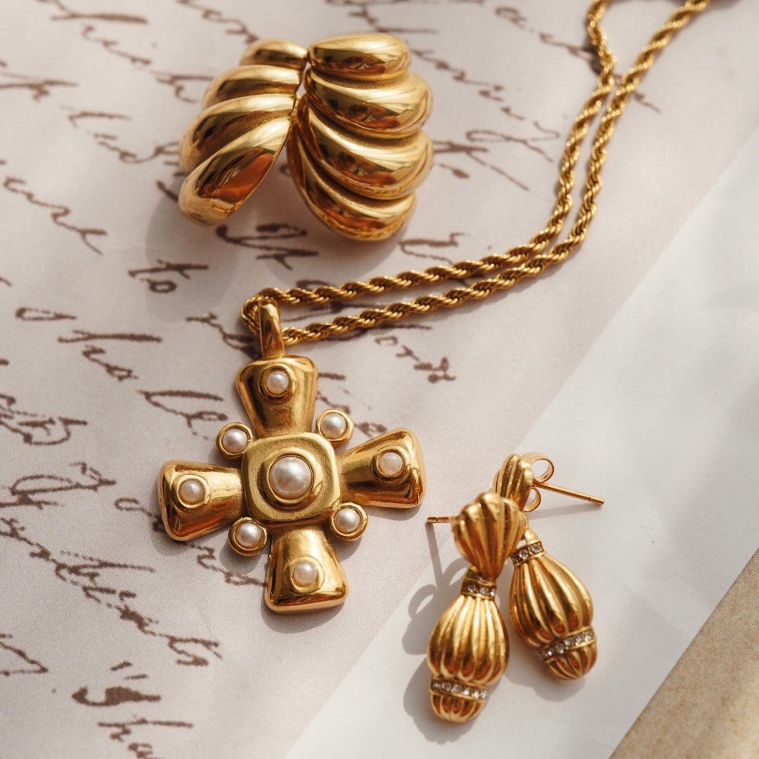 'ELENA' Cross Necklace