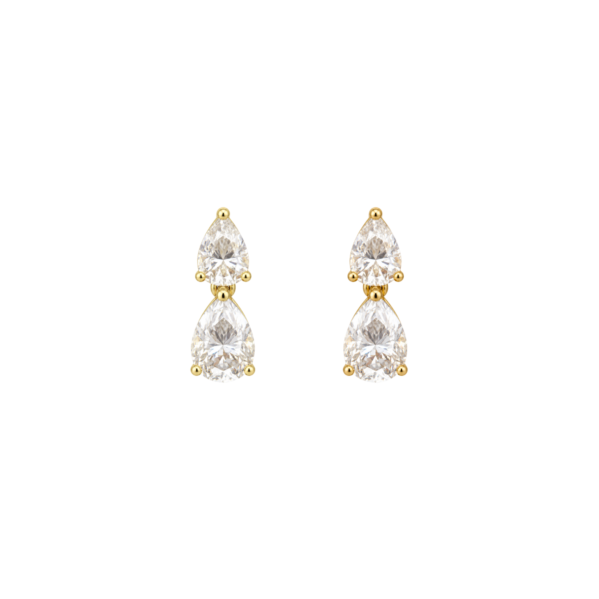 Double Pear-Cut Moissanite Drop