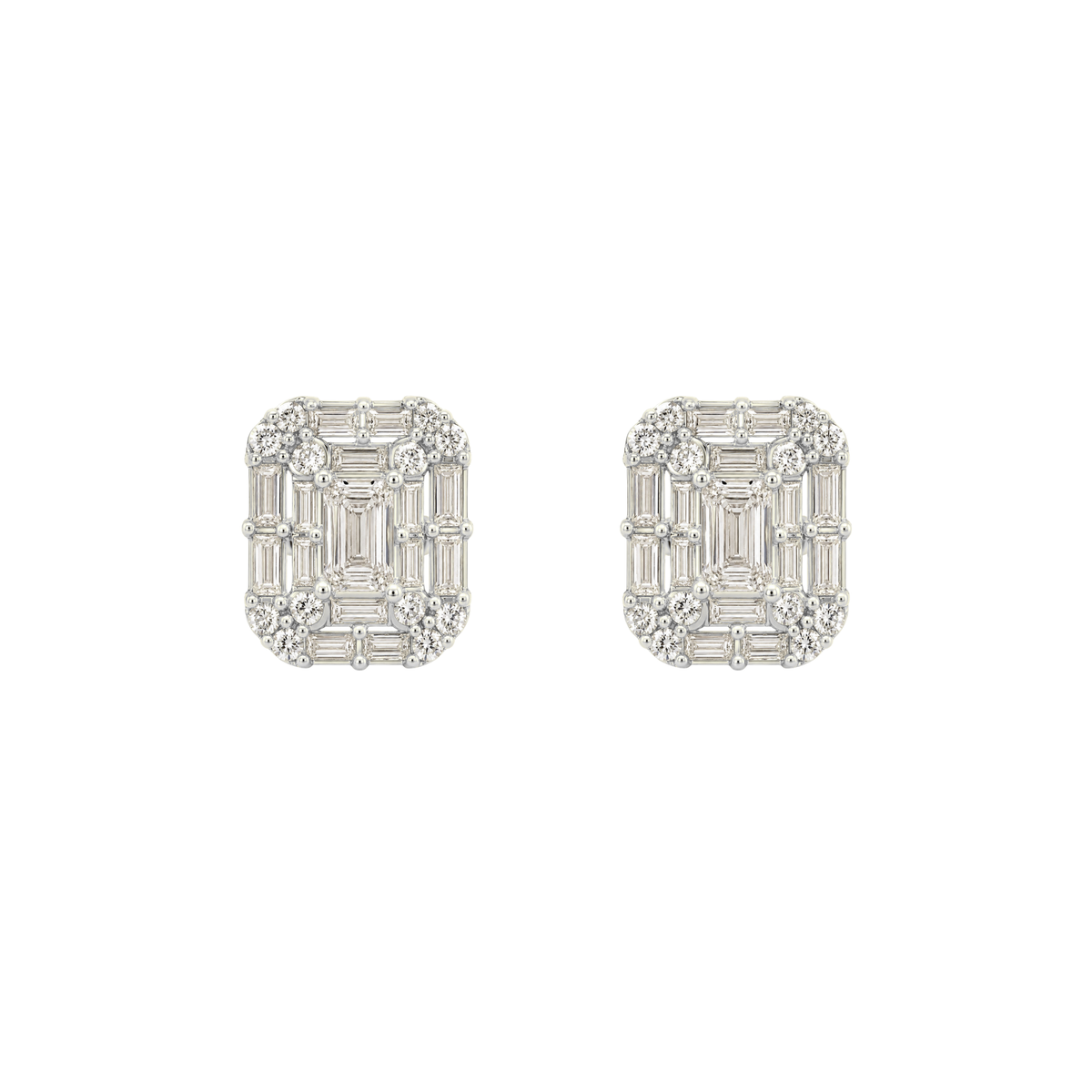 Baguette Mosaic Earrings