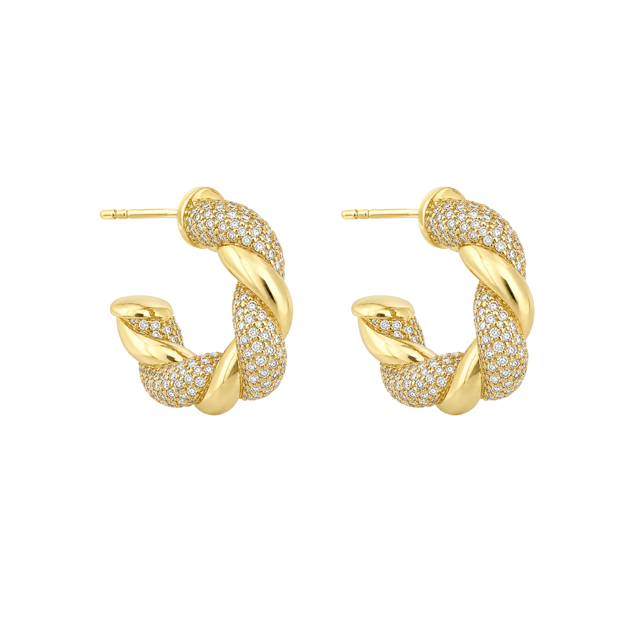Pavé Twisted Rope Hoop