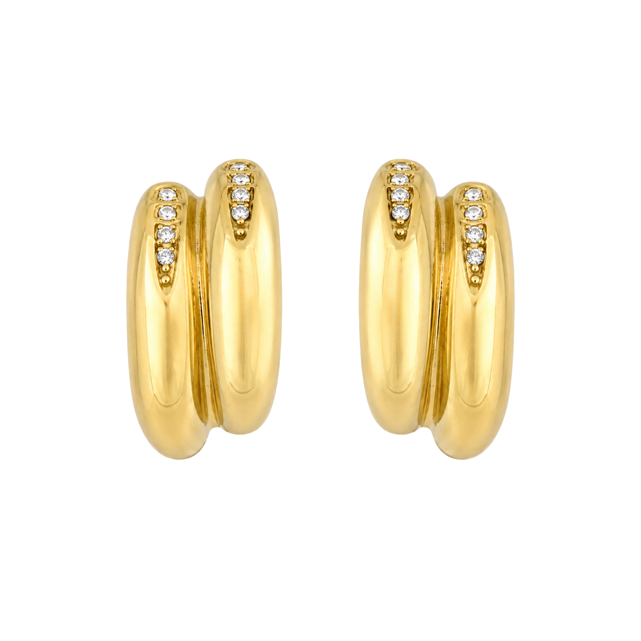 Double Pavé Hoops