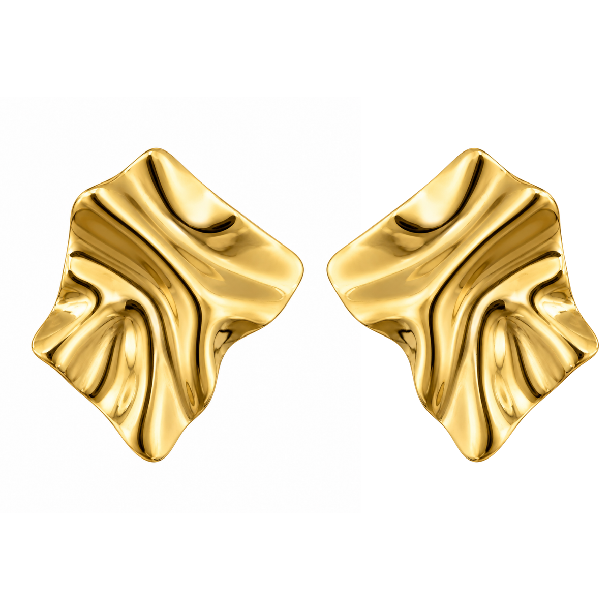 Sculpted Wave Stud