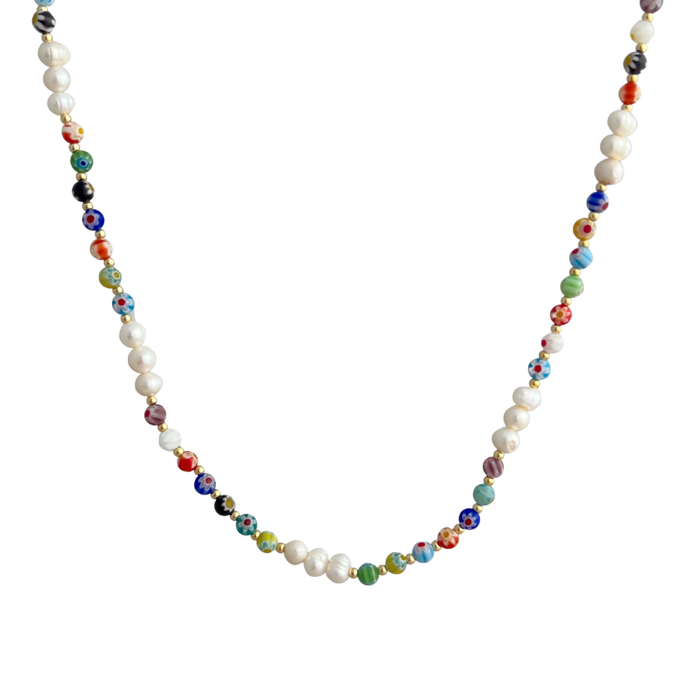 Pearl Millefiori Necklace