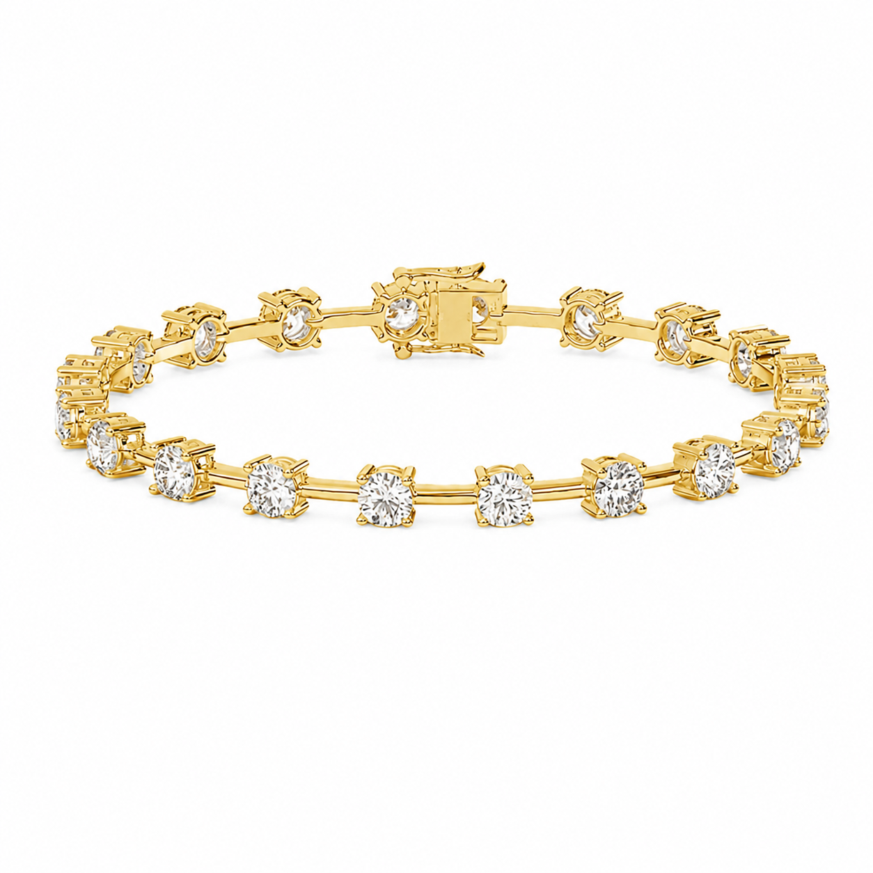 Spaced-Out Round Tennis Bracelet