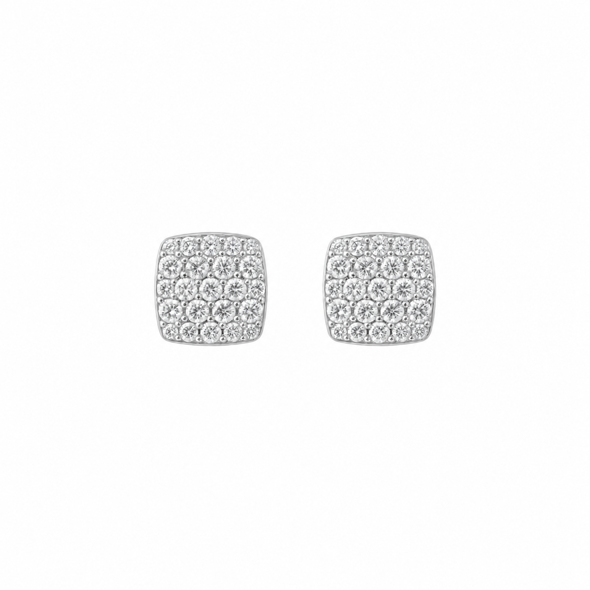 Rounded Square Pave Studs