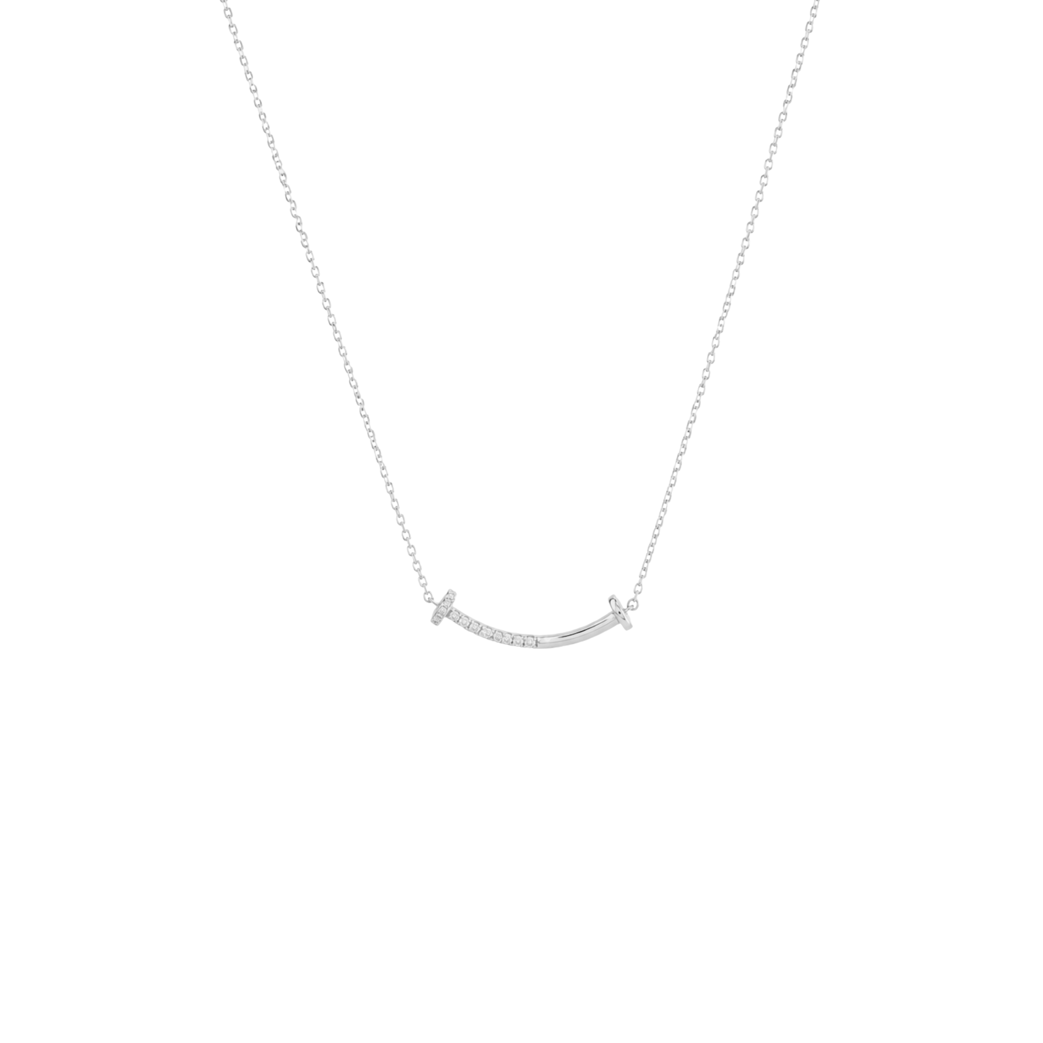Curve Half Pave Necklace