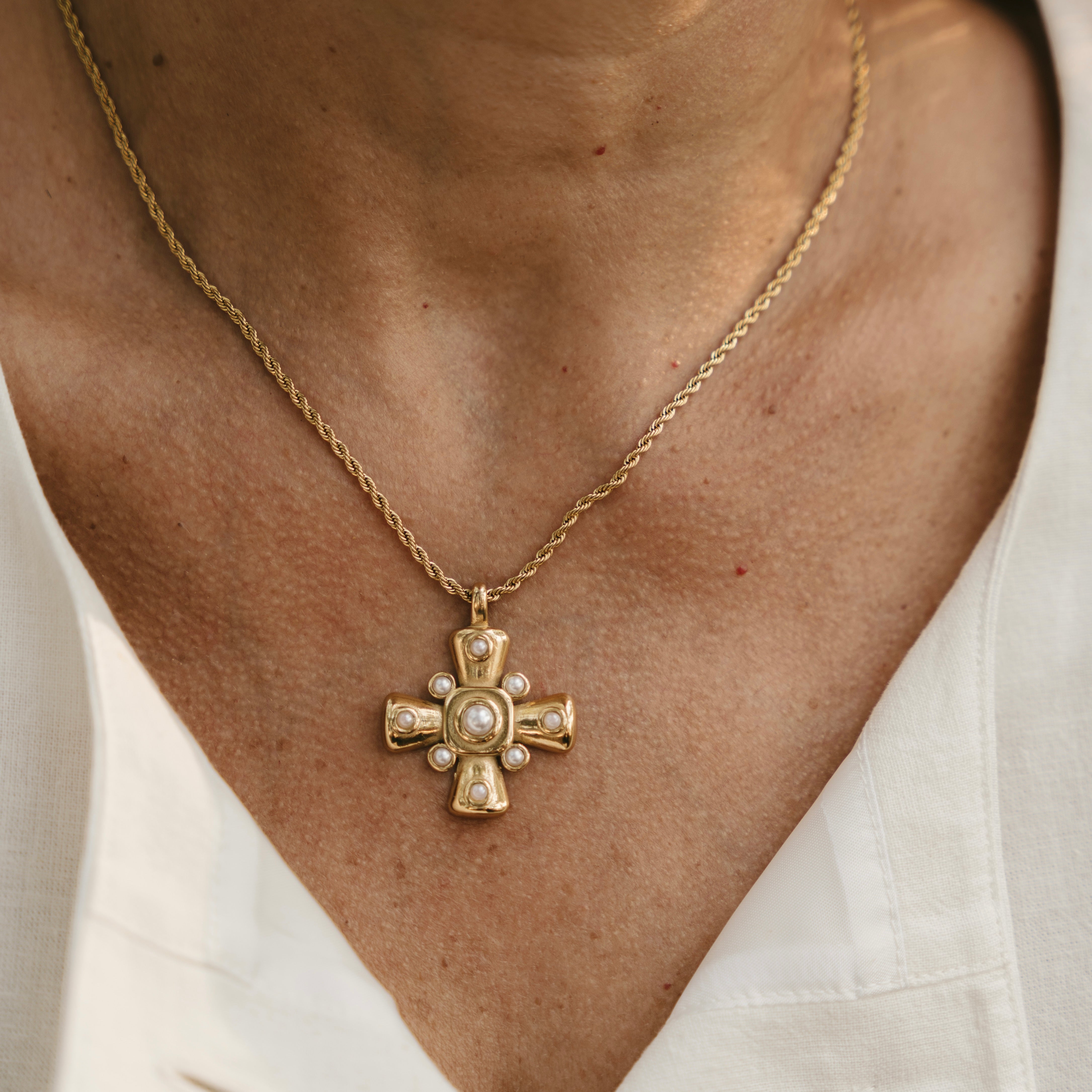 'ELENA' Cross Necklace