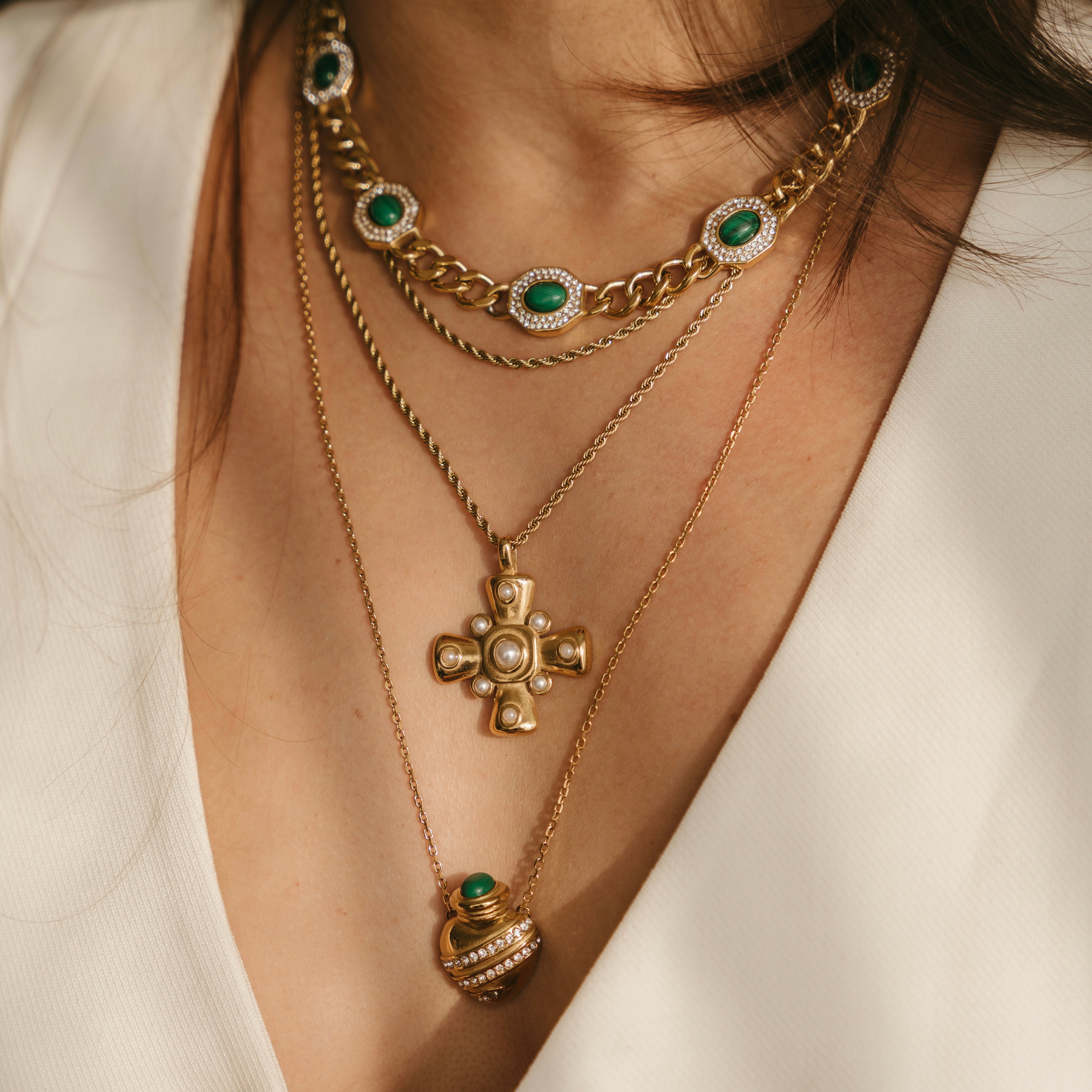 'ELENA' Cross Necklace