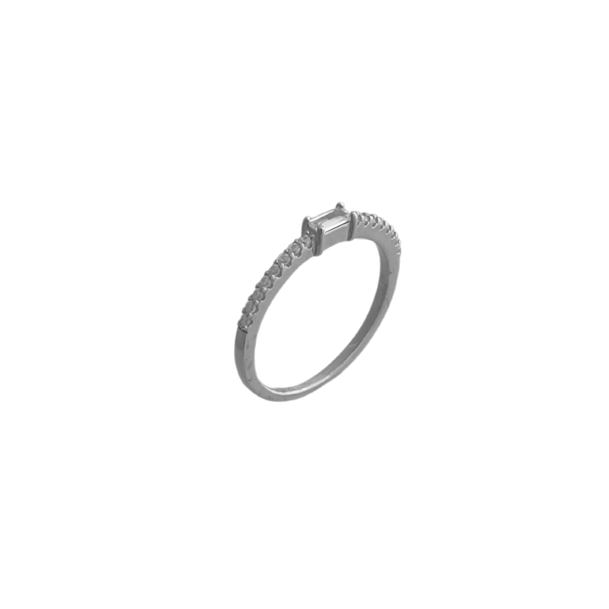 Baguette Cut Infinity Ring