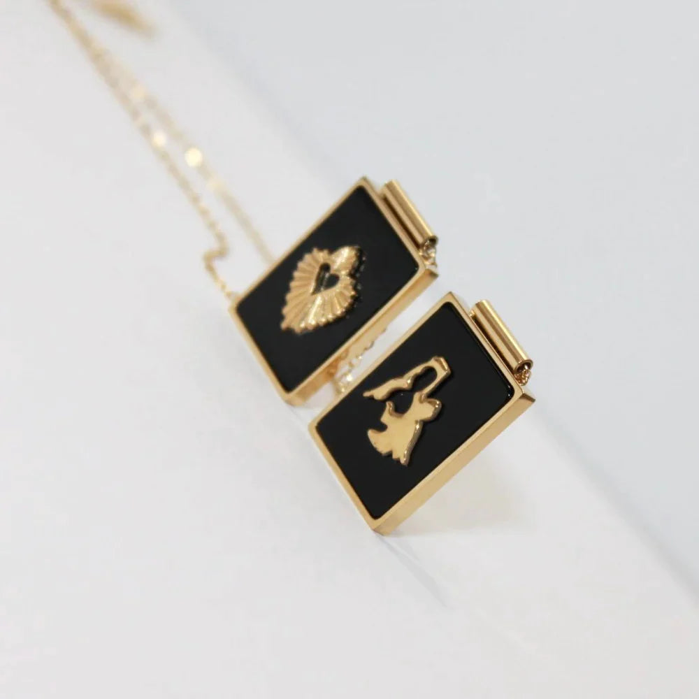 'SCAPULAR' VIRGIN & SACRED HEART -ONYX- TGU