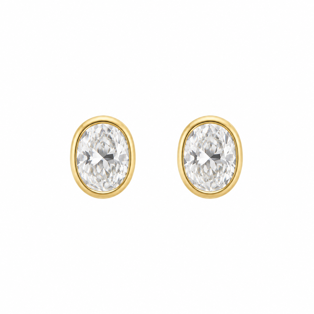 Oval Bezel Stud