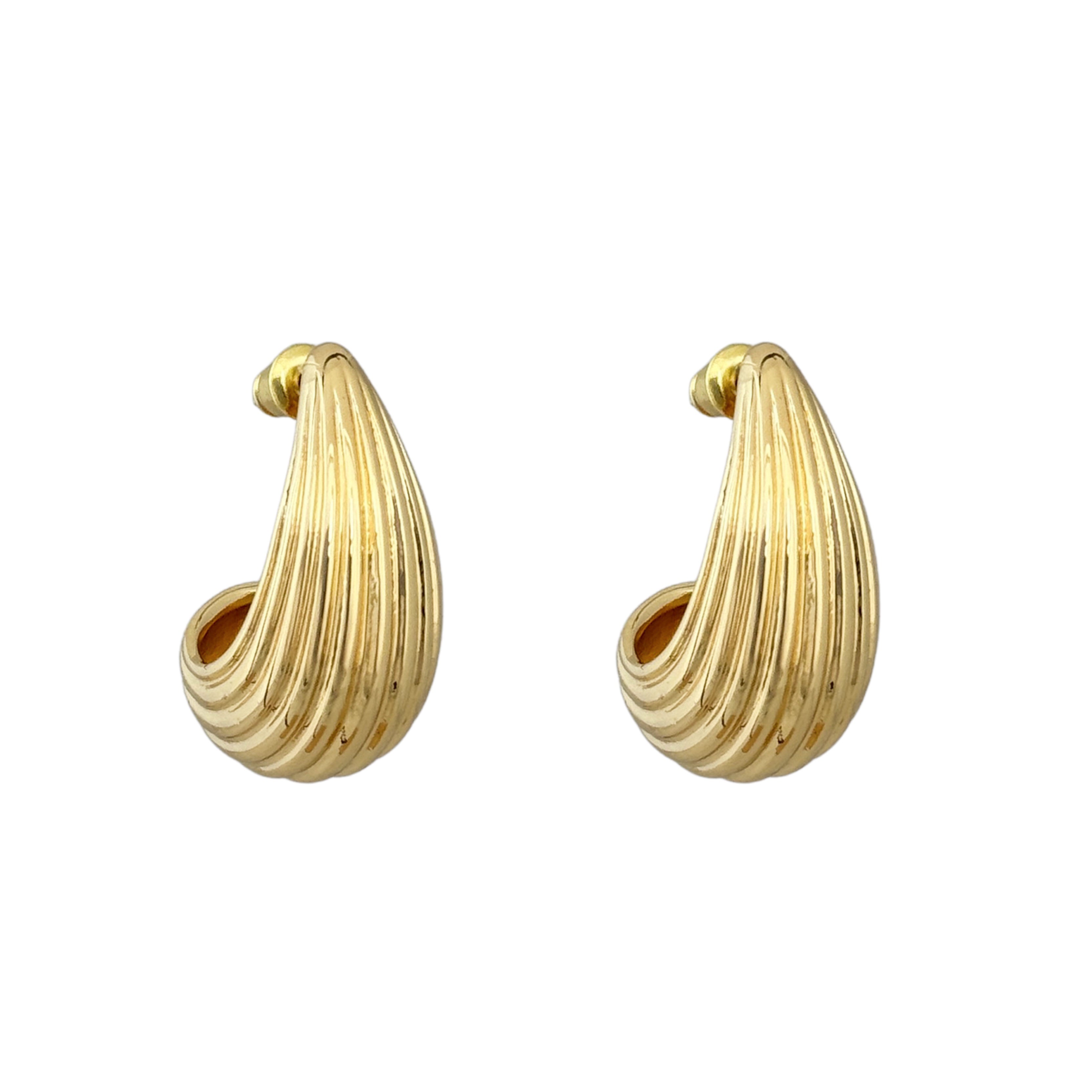 Ribbed Teardrop Hoops TGU