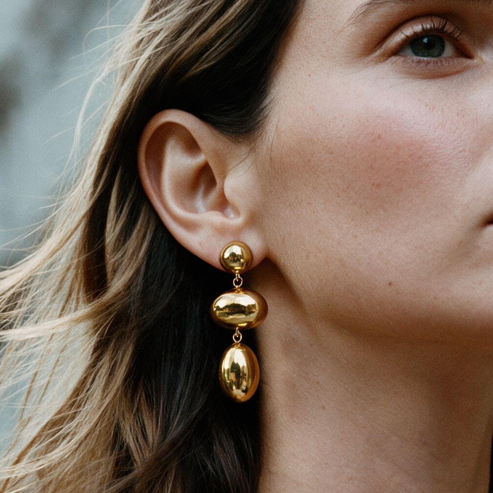 Tier Pressure Earrings -gold-