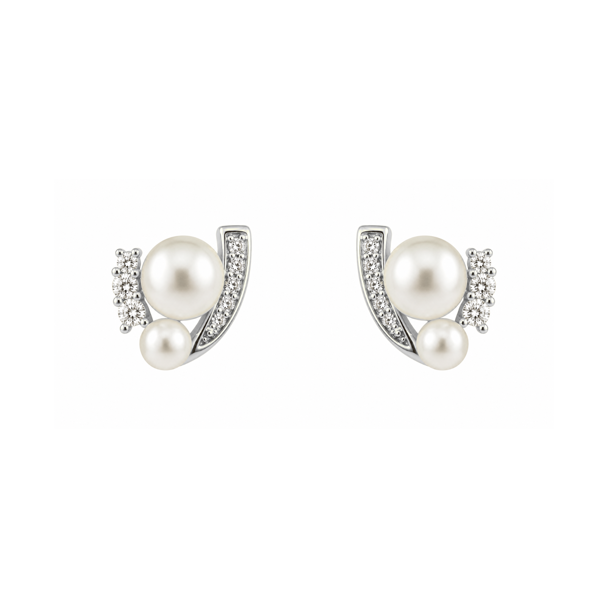 V Pearl Earrings