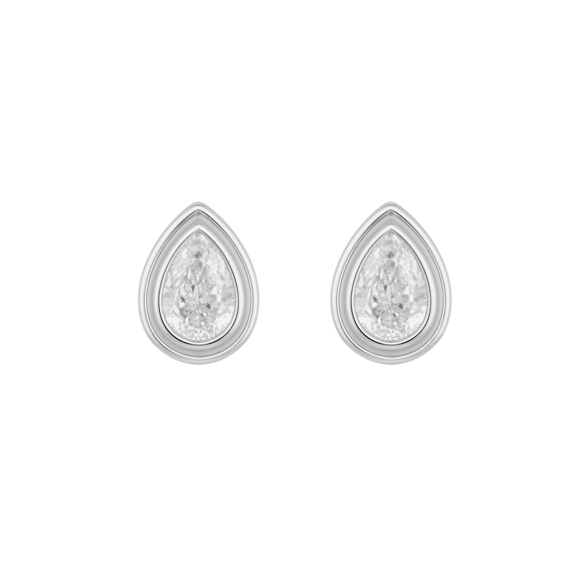 Solid outline pear stud