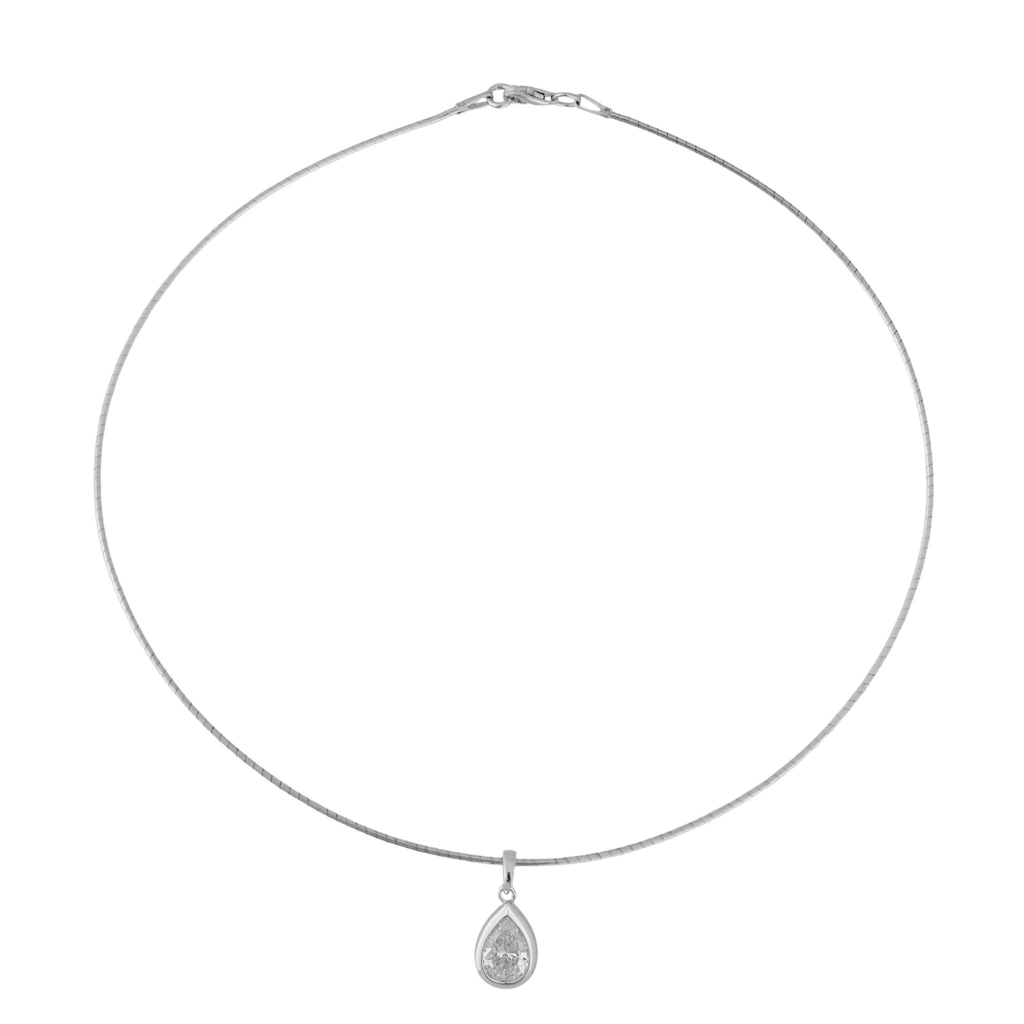 Amara Pendente with Necklace Silver