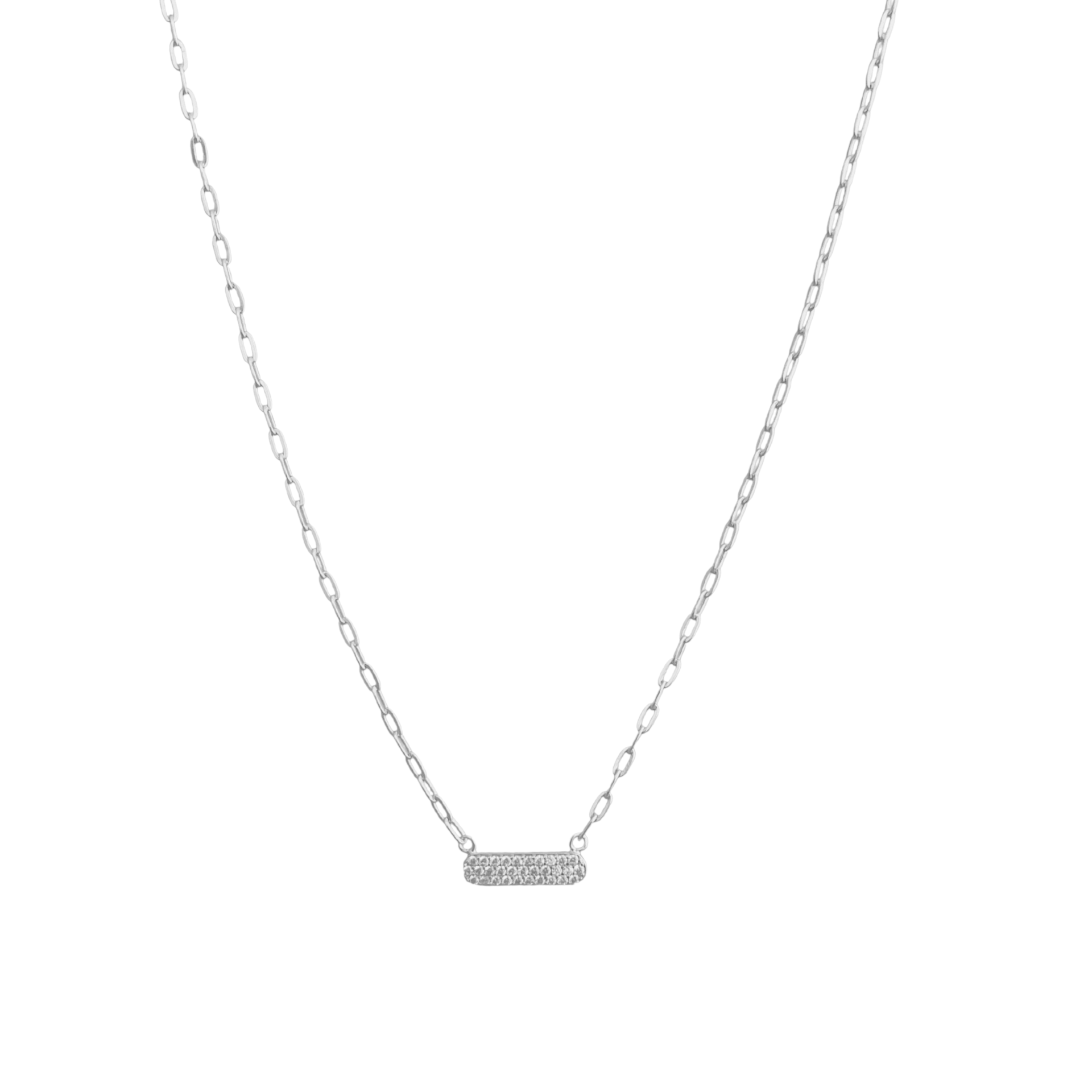Mini Pave Pill Link Necklace TGU