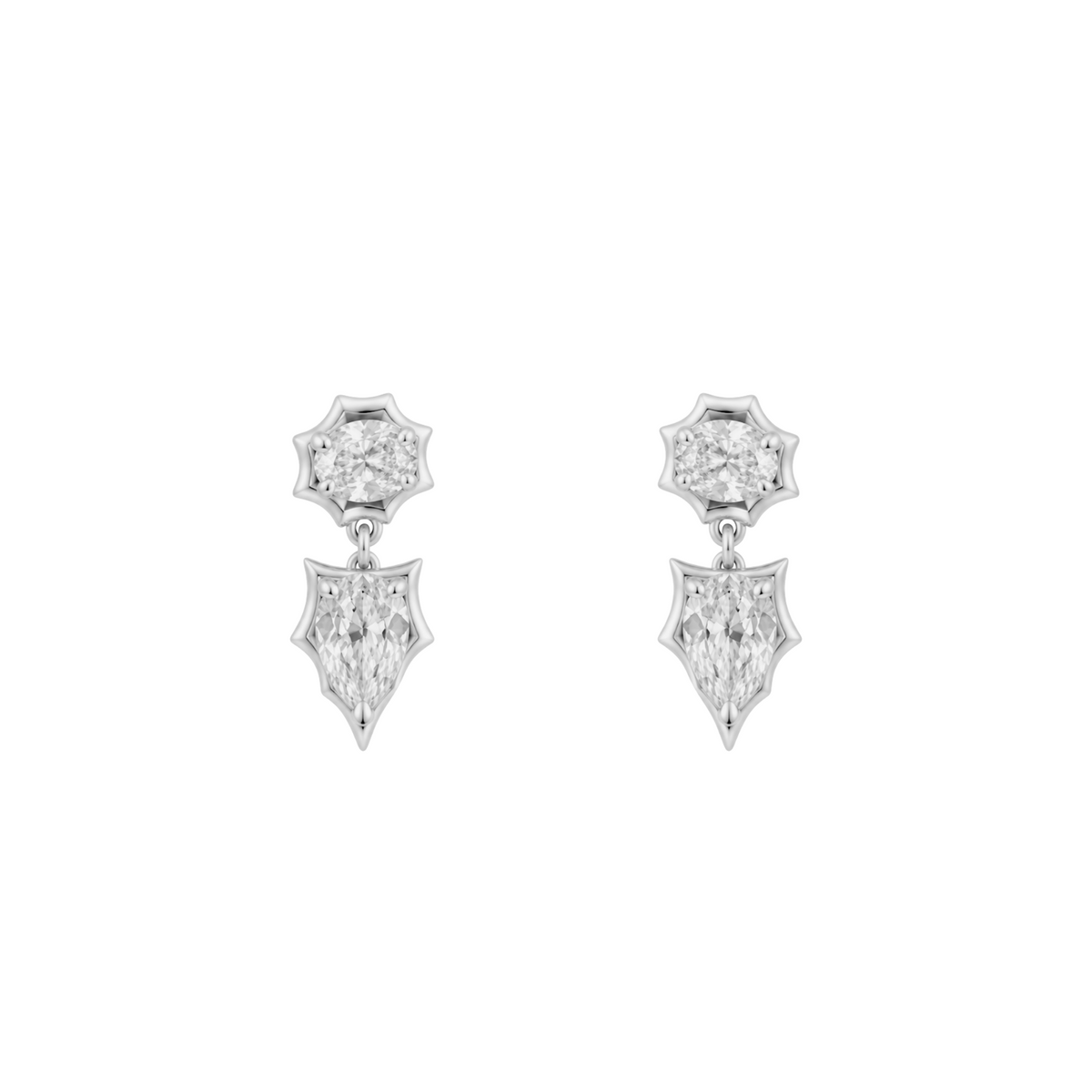 Crest Star Drop Earrings