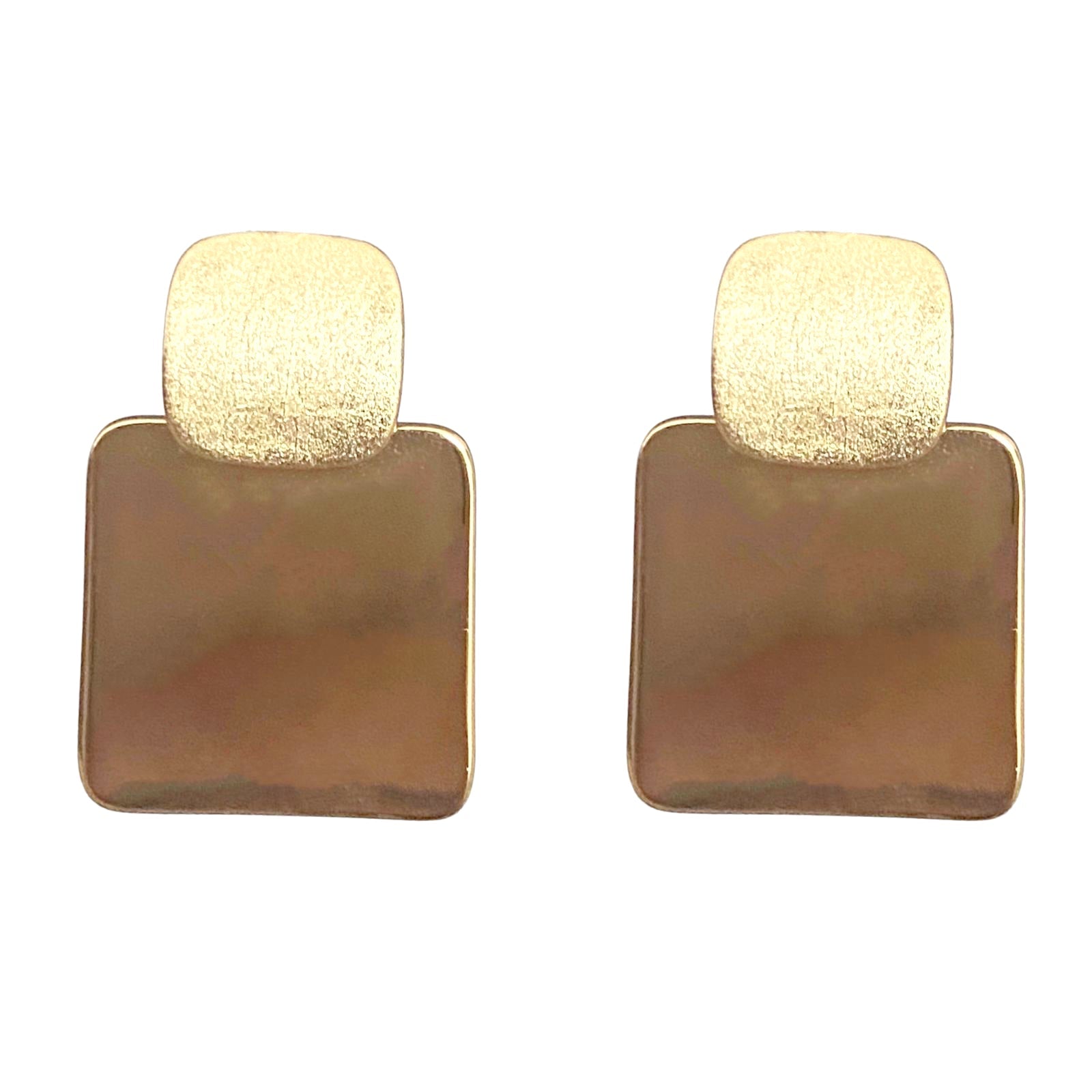 Square Earring, 18k, Gold Plated, Stainless Steel - Ibiza Passion