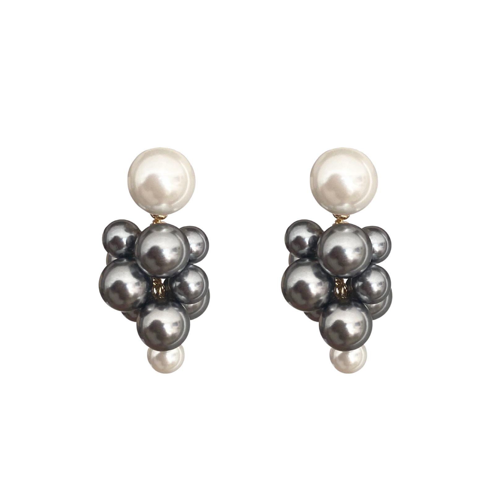 Bunch of Pearls Earring, 18k, Gold Plated, Shell Pearl - Ibiza Passion