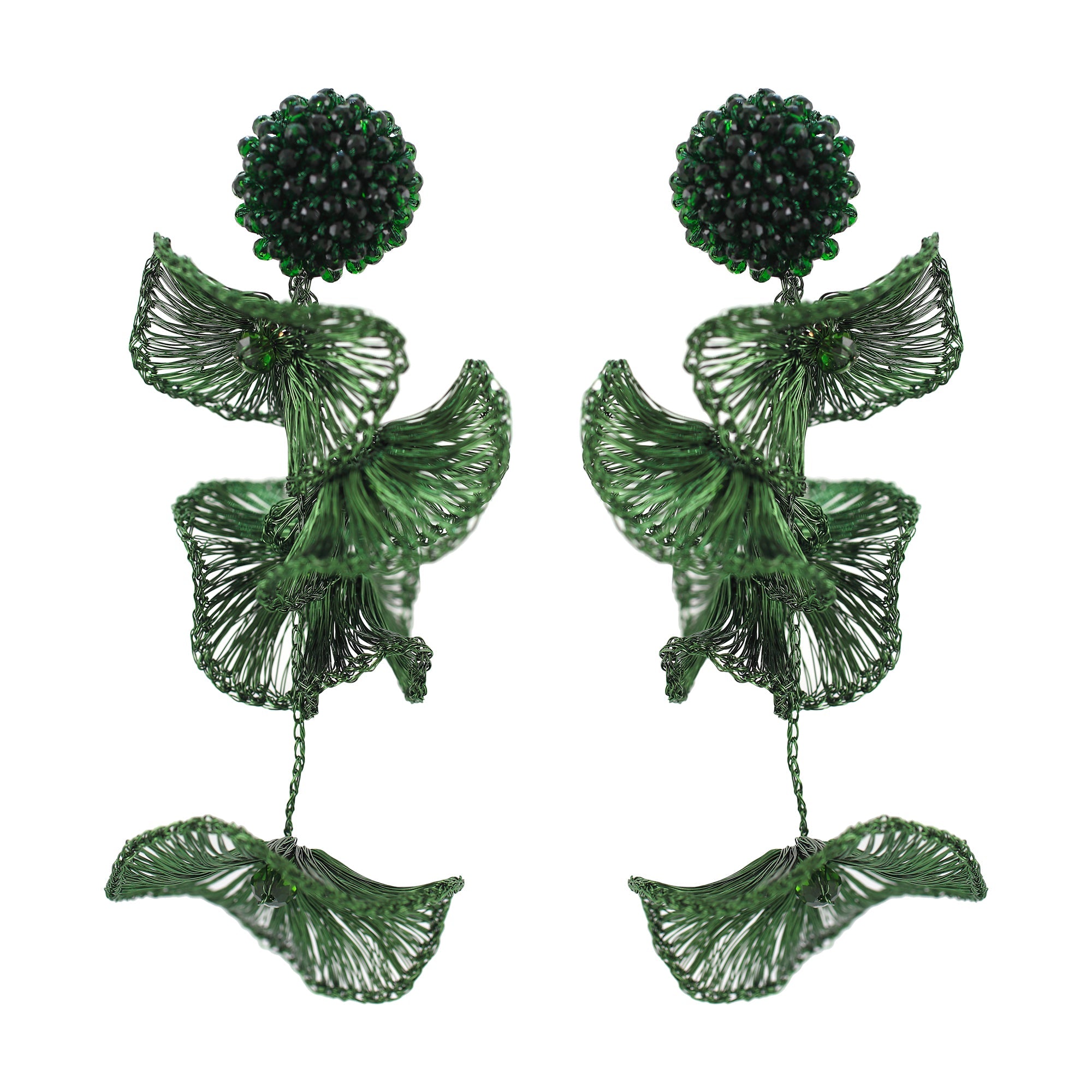 'GREEN ORCHID' EARRINGS