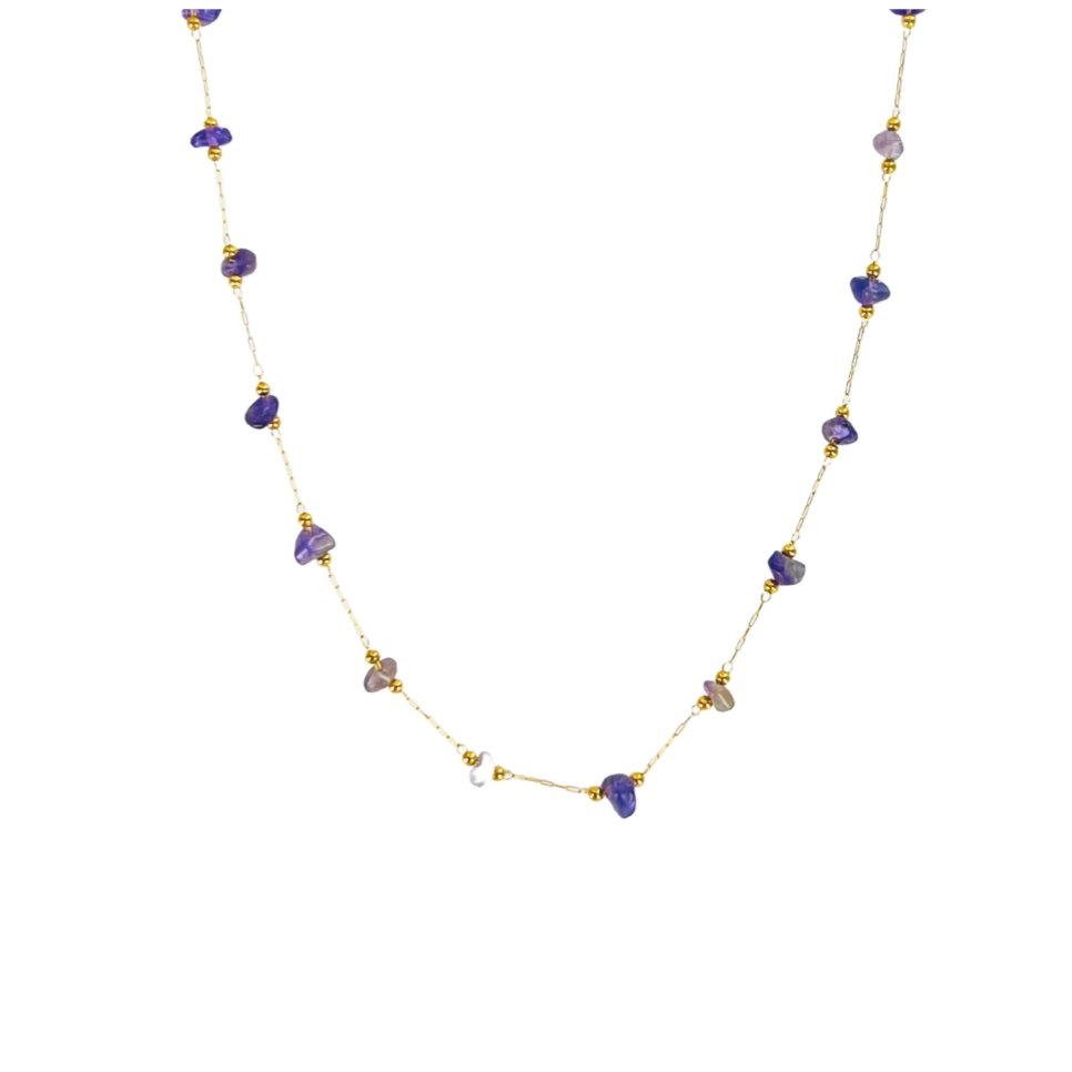 'GEM' Amethyst Stone Necklace