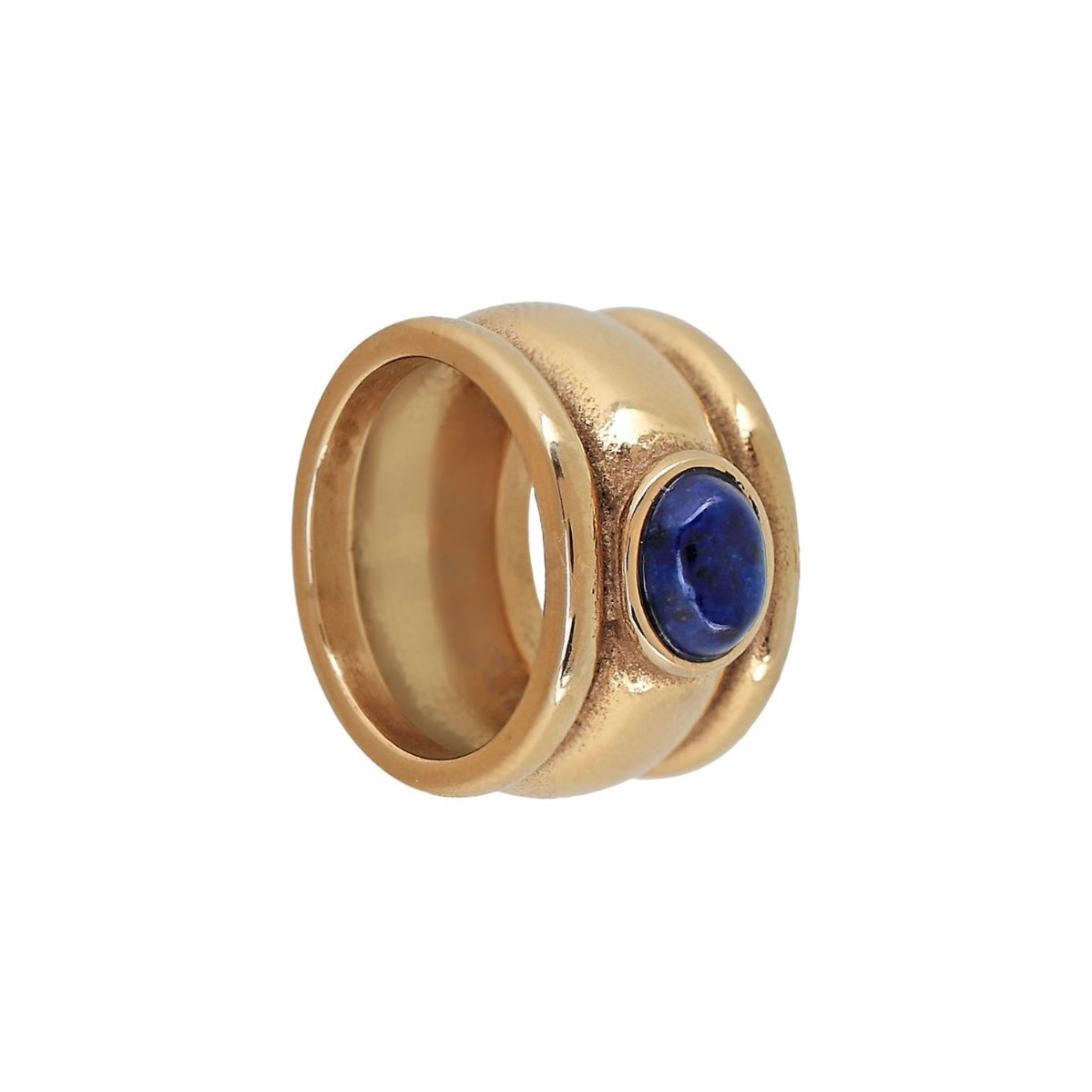 'BE ELECTRIC' RING WITH CENTRAL LAPIS STONE