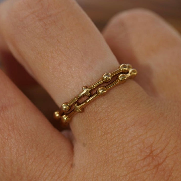 'BELIEF ROSARY' Gold Rosary Ring