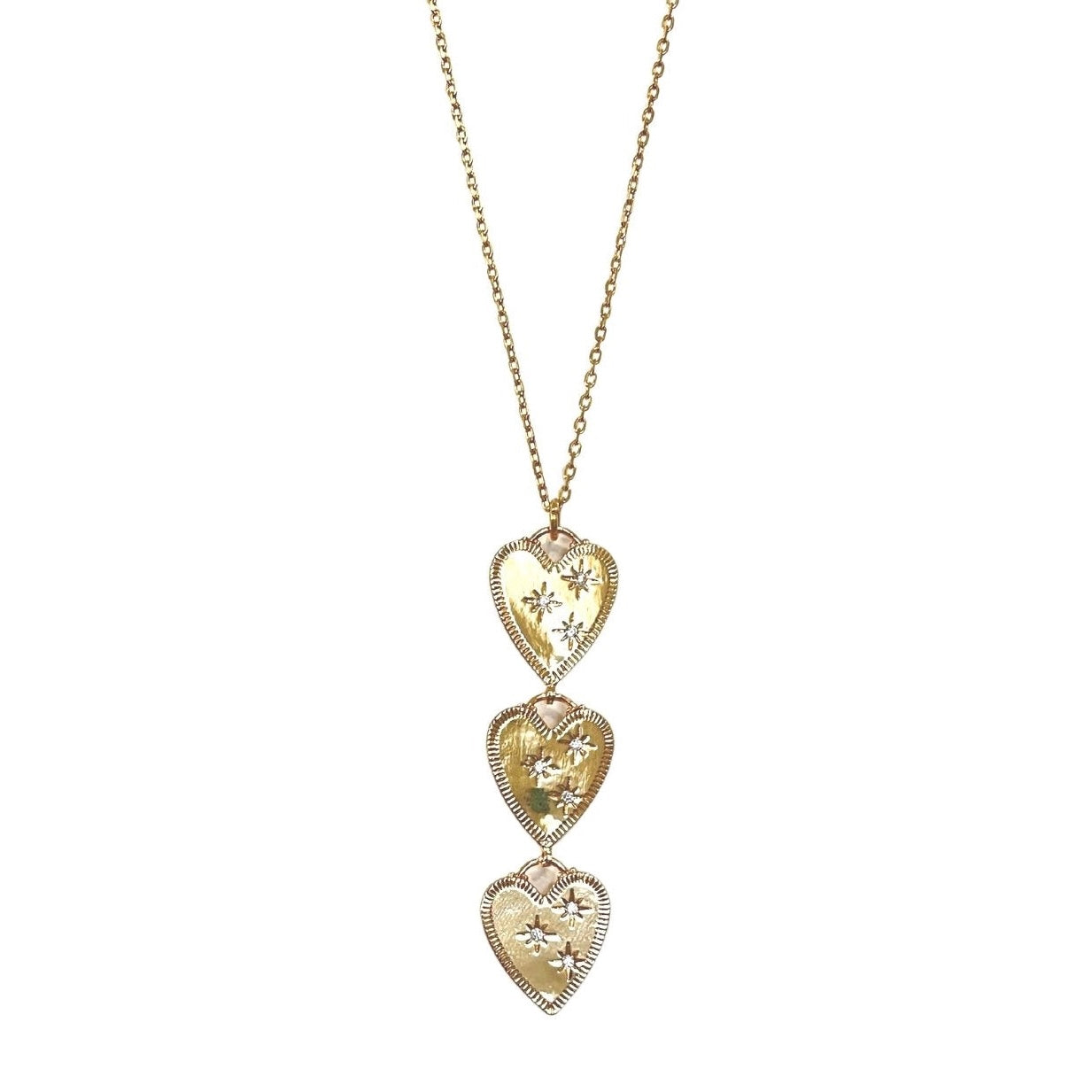 'PERSEVERANCE' TRIO HEART NECKLACE