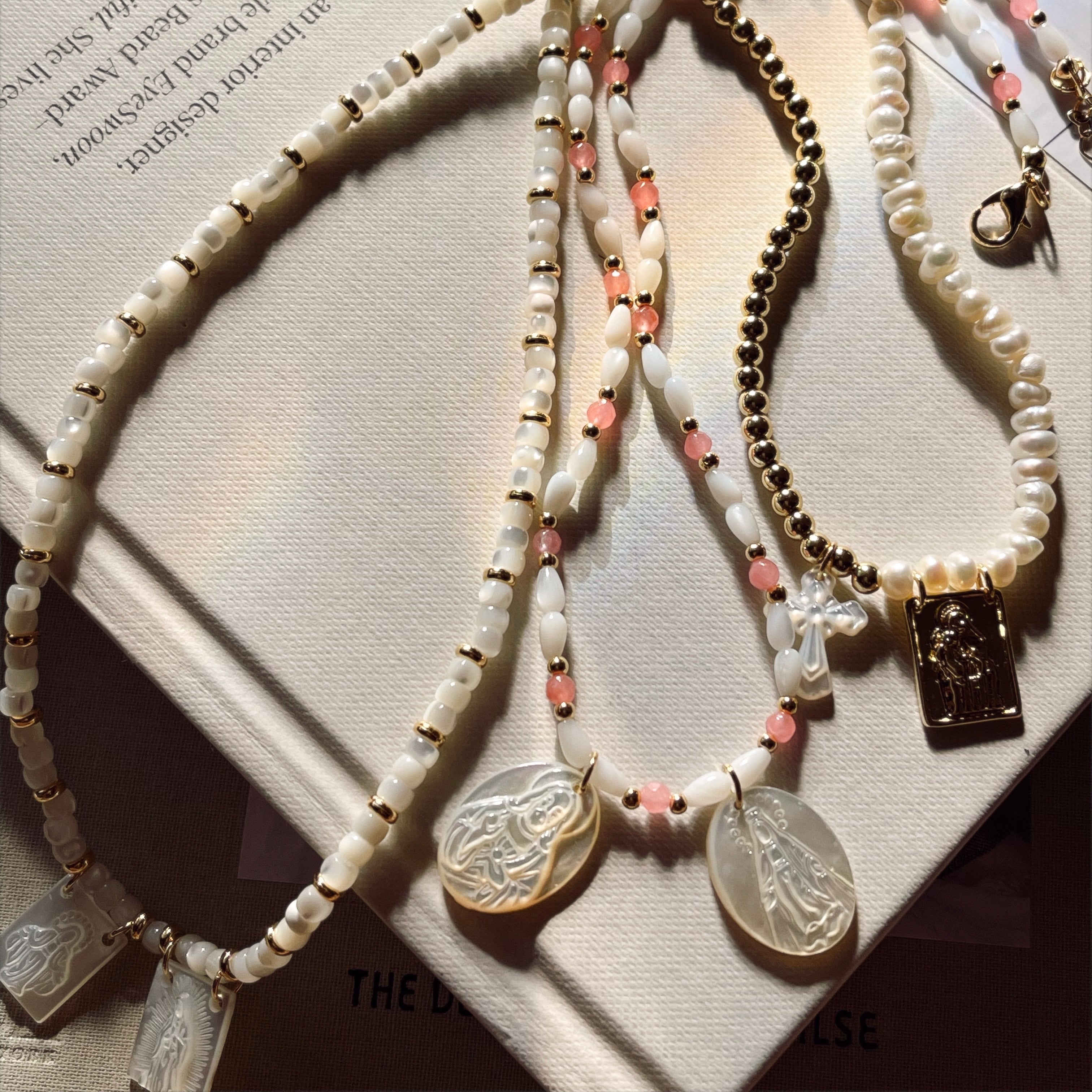 Maria Auxiliadora with Cross Necklace