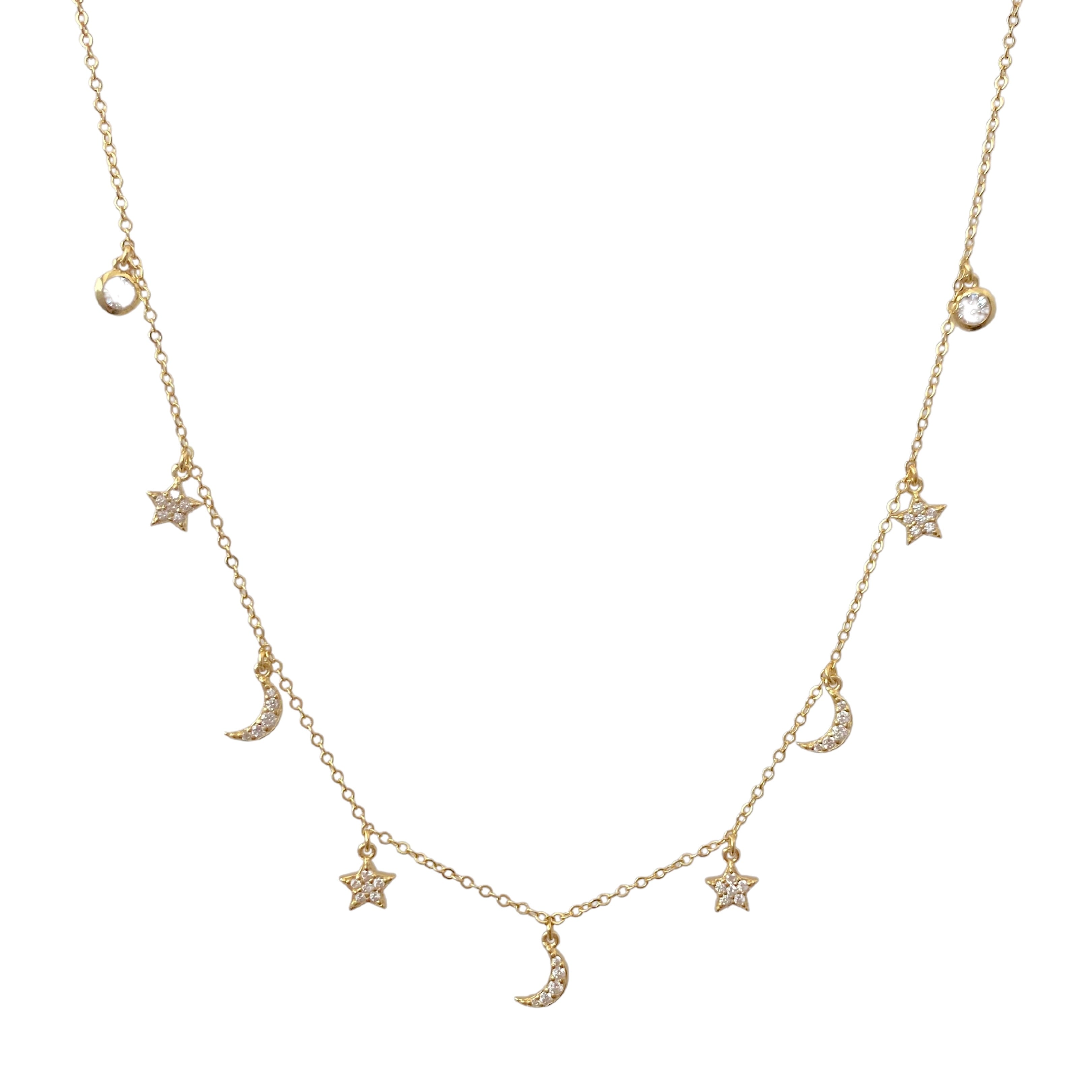 Moon Star Choker Necklace