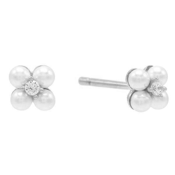 Tiny pearl flower piercing