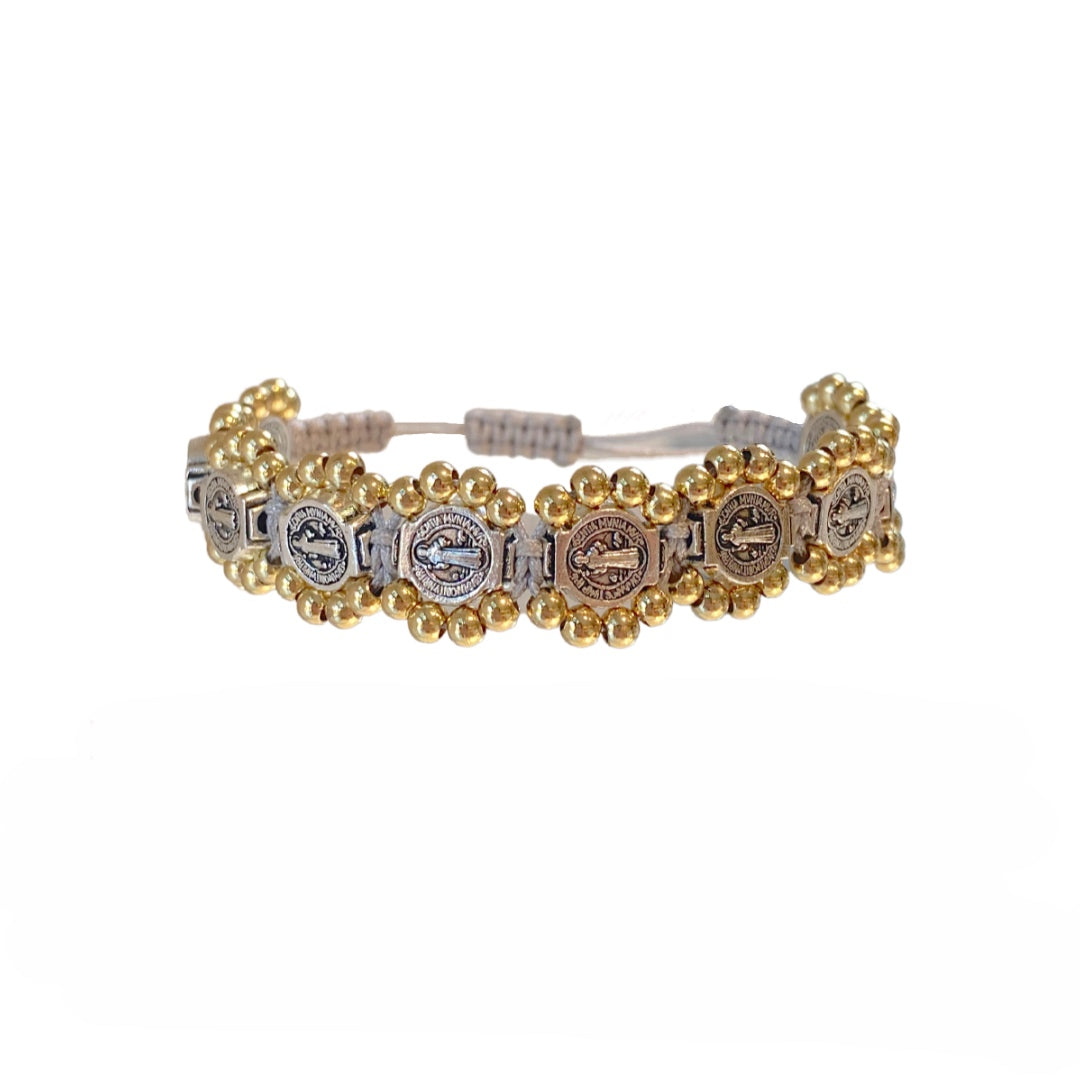 Silver San Benito Gold Outline Bracelet