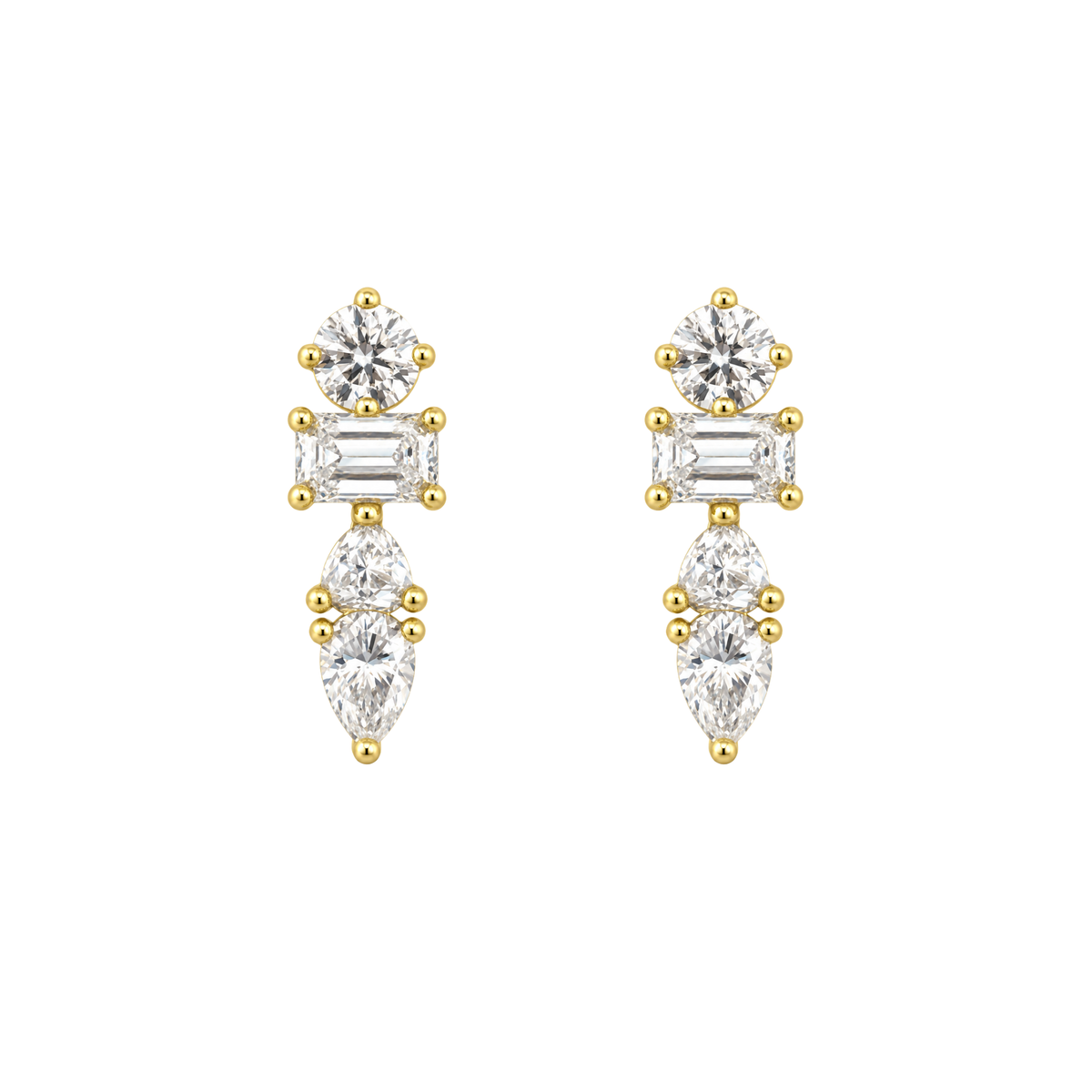 Four-Cut Moissanite Earrings