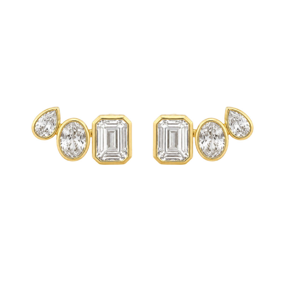 Triple-Cut Climber Earrings