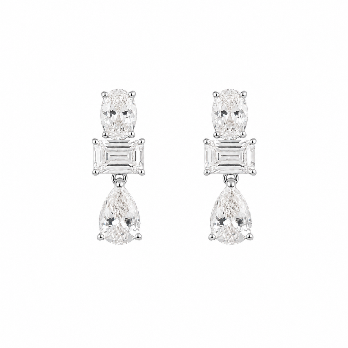 Triple-Cut Drop Earrings
