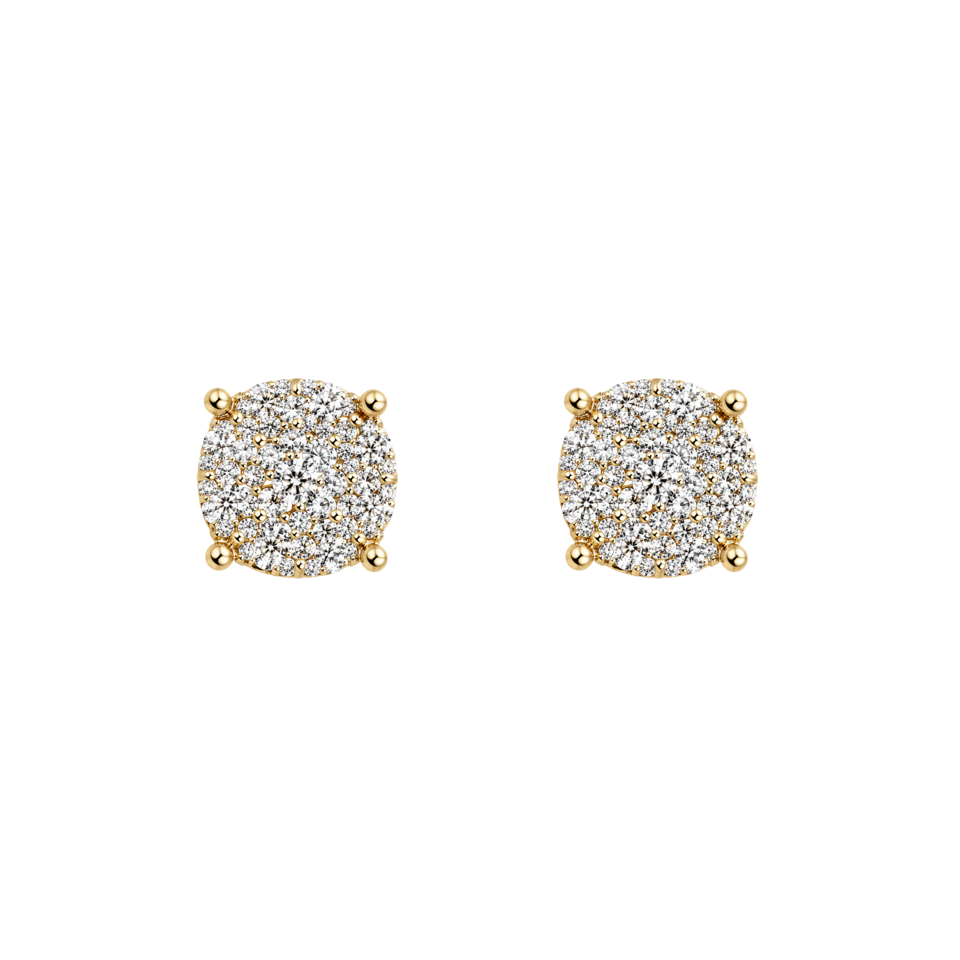 Moissanite Cluster Stud