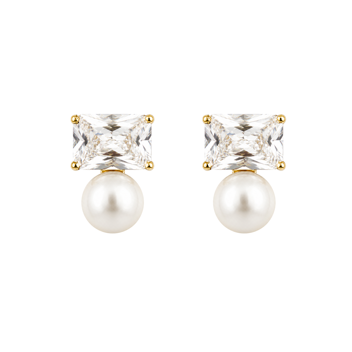 Rectangular Pearl Earring