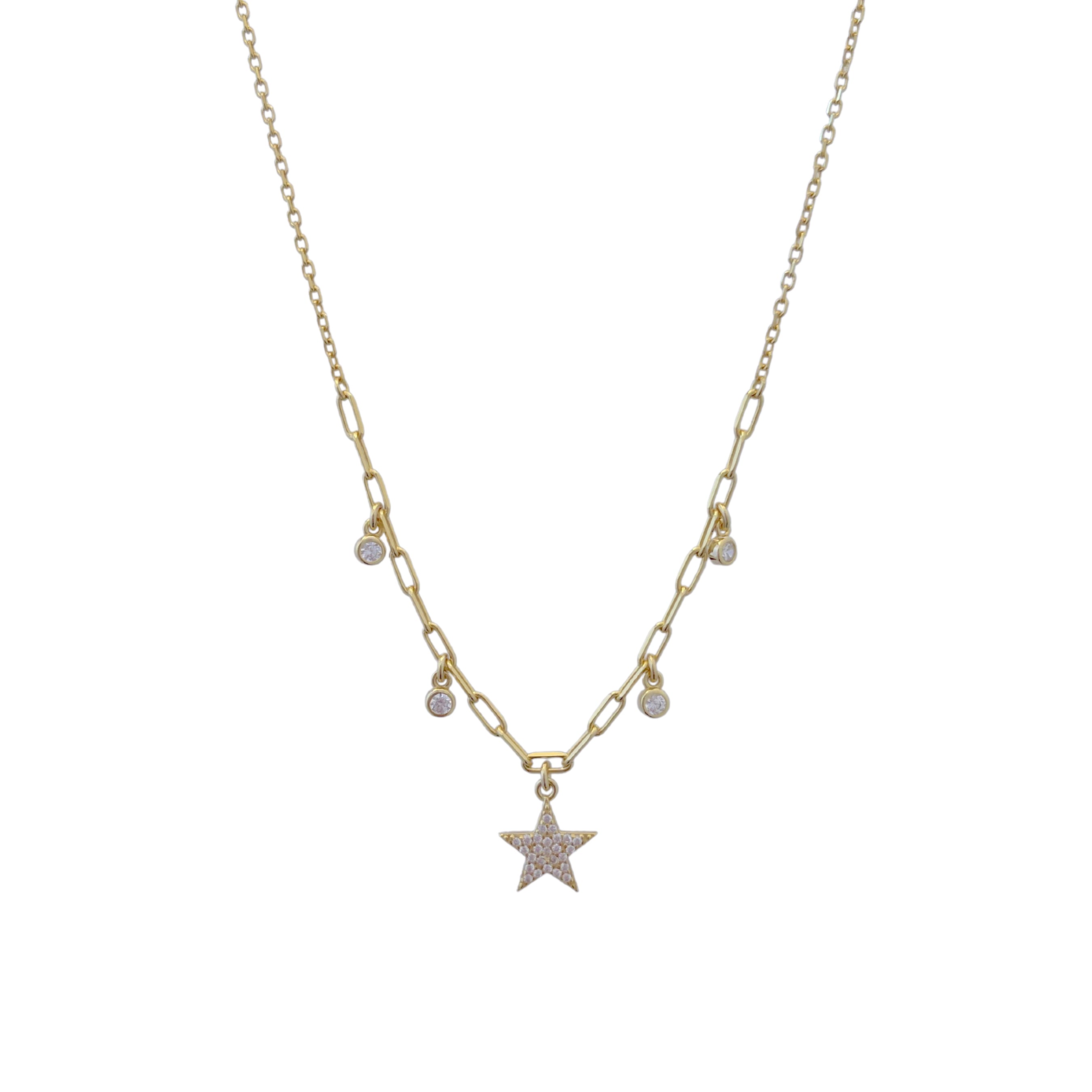 Star with middle Link Necklace
