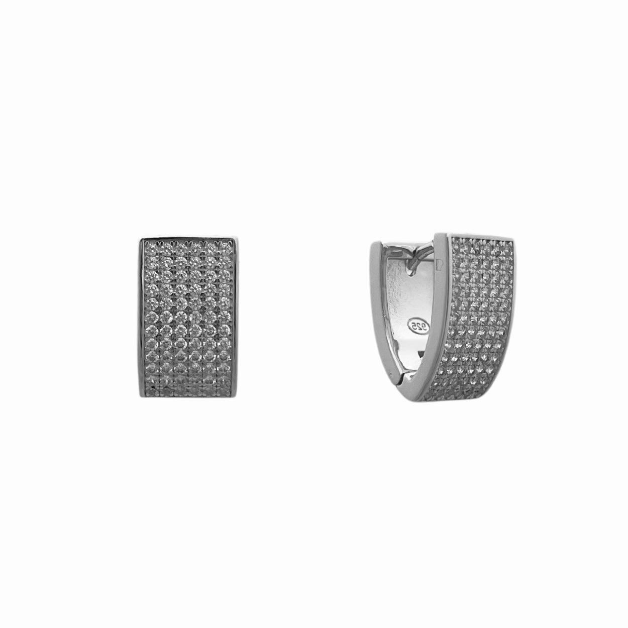 V Shaped Pave Huggie TGU