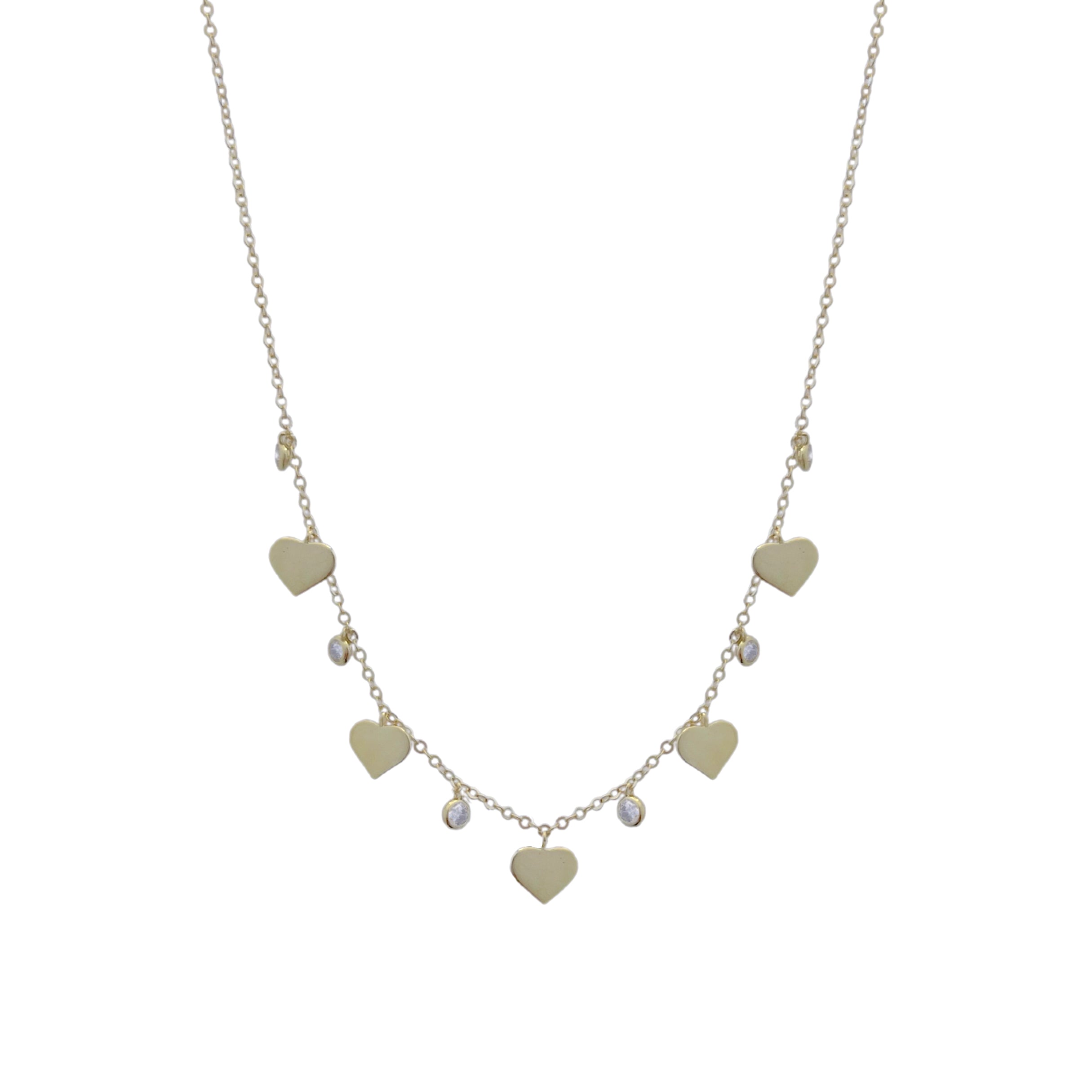 Heart Crystal Dangle Necklace