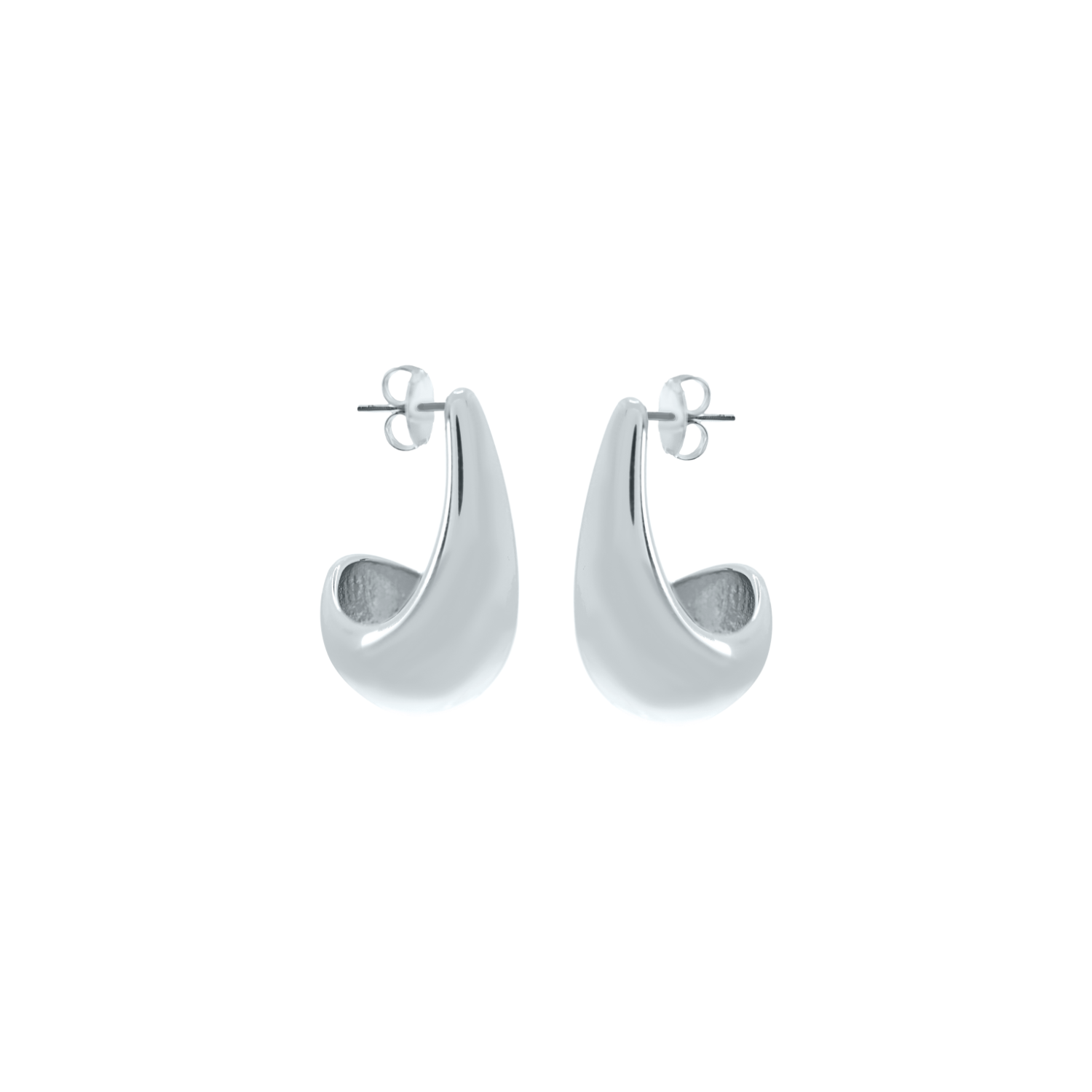 'PENSIVE' Earrings -Silver Small- TGU