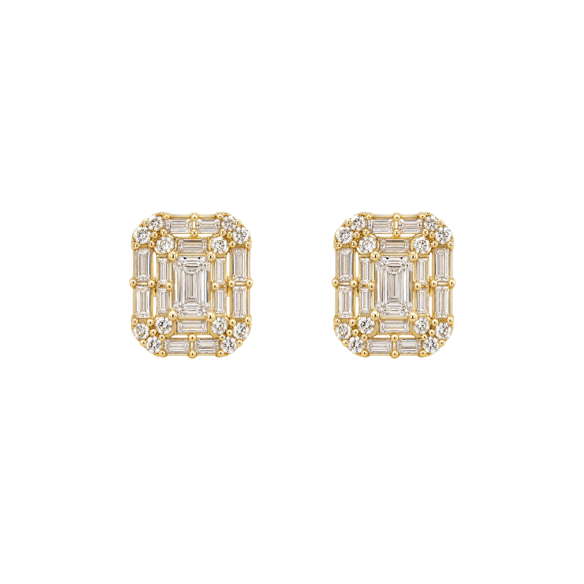Baguette Mosaic Earrings