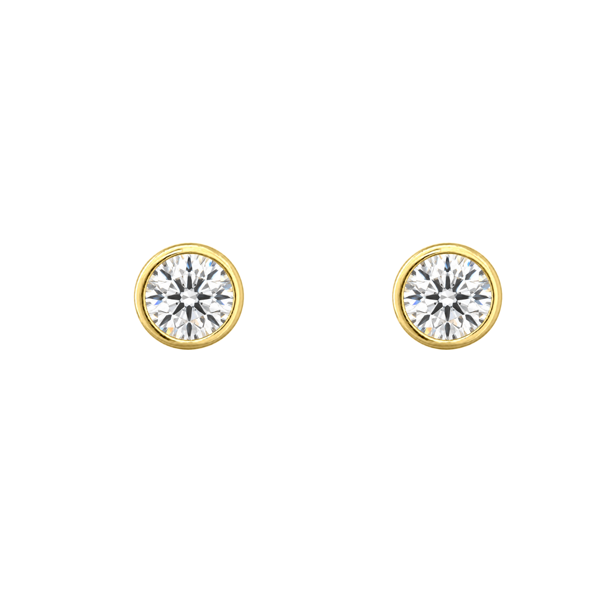 Martini Bezel Moissanite Studs