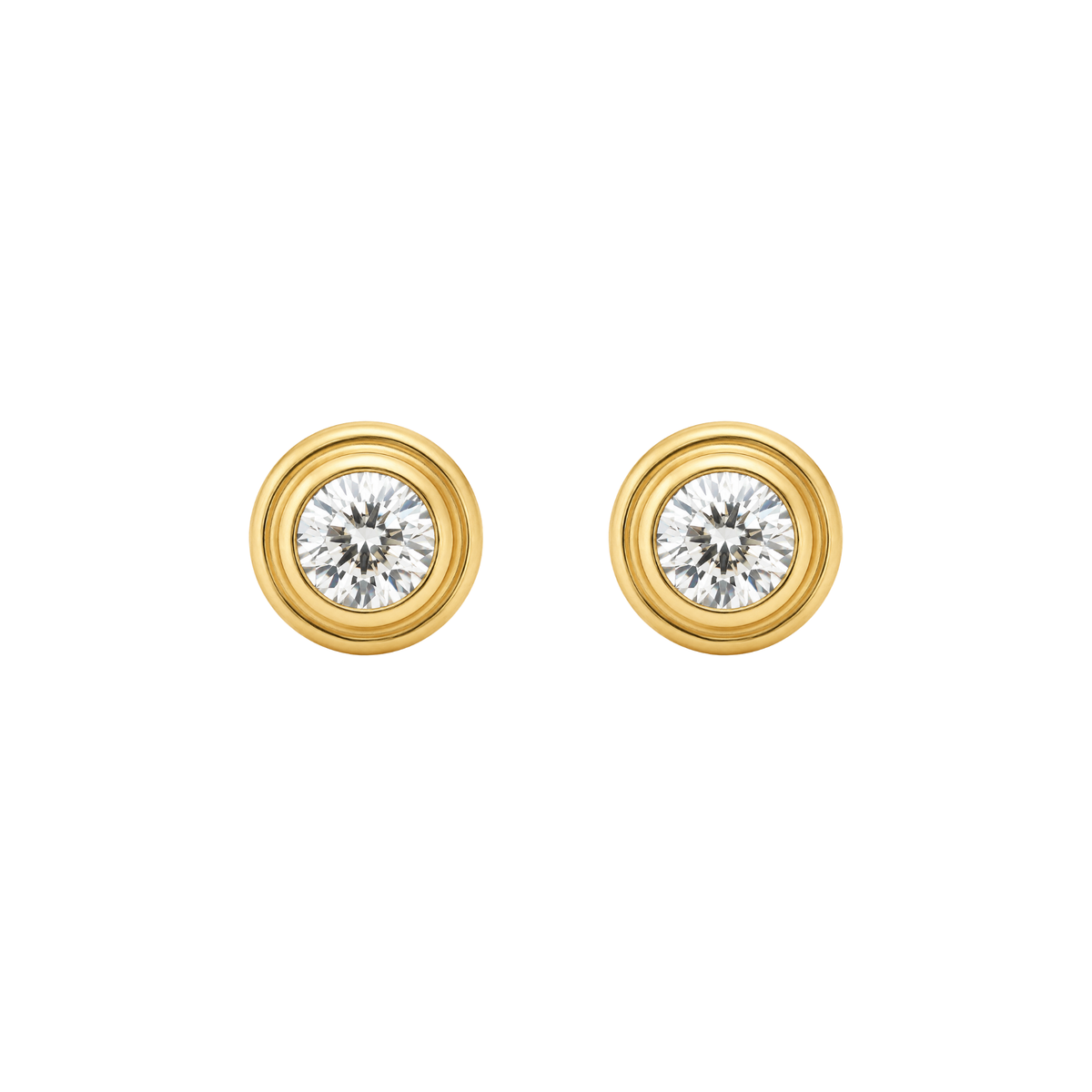 Solid Round Bezel Studs