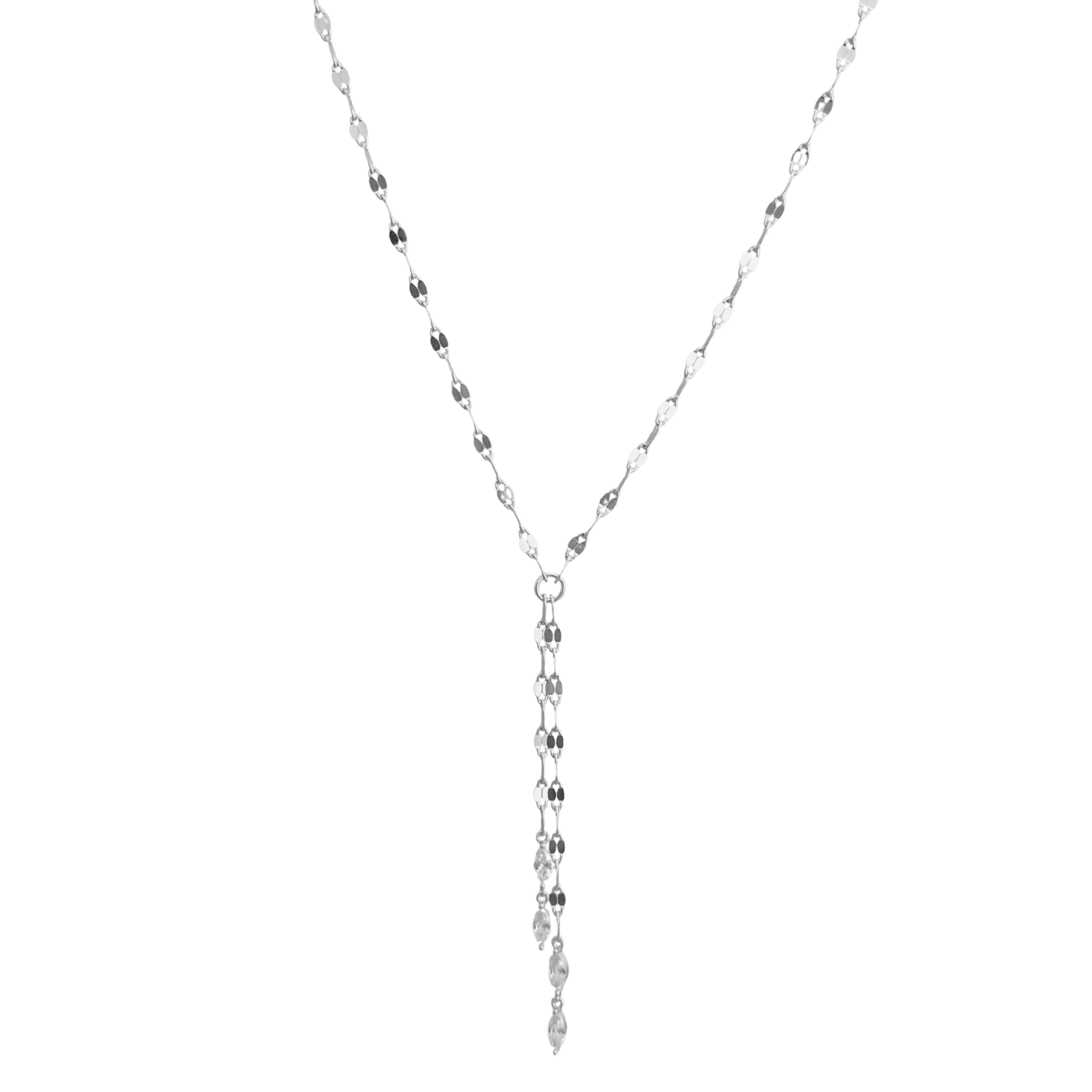 Textured Teardrop Lariat
